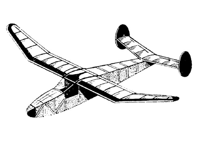 KK Invader - Vintage Tow-line glider - Laser-cut Balsa Parts Set
