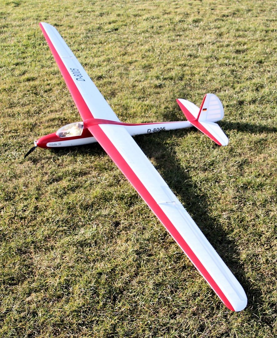 Graupner Weihe 50 - RC 3.2m Scale Model Glider ~ Laser-cut balsa/ply rib set
