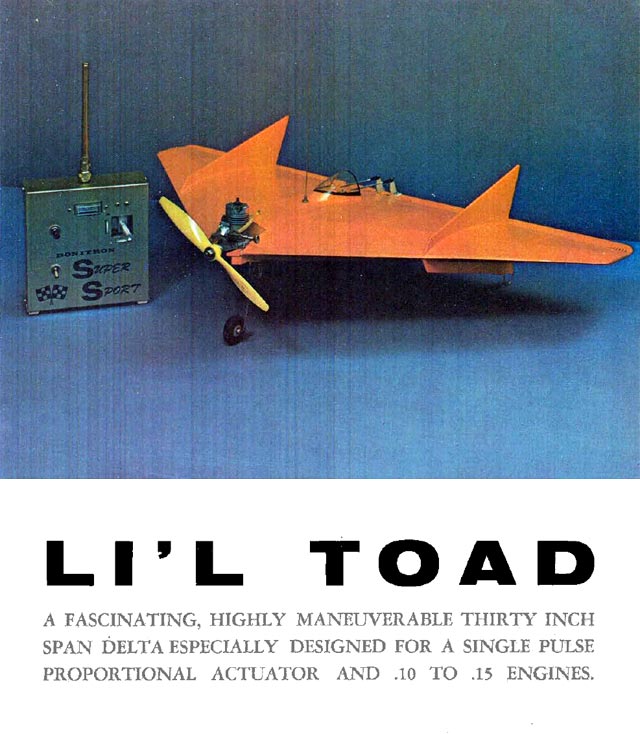 Li’l Toad' by RC Modeler ~RC flying Wing Model ~ Laser-cut Parts Set