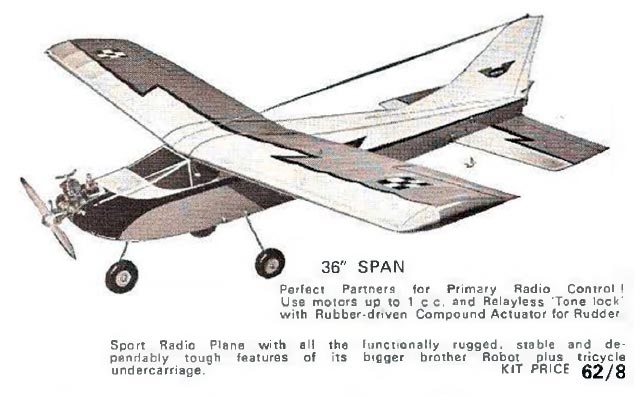 Veron Mini Robot ~ RC Model aeroplane ~ Laser-cut Balsa Wing RIB SET