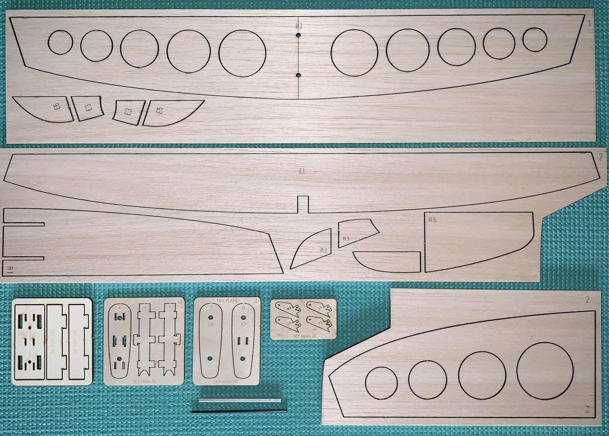 Miles High F5L Fuselage & Cross Tail only ~ Laser-cut parts