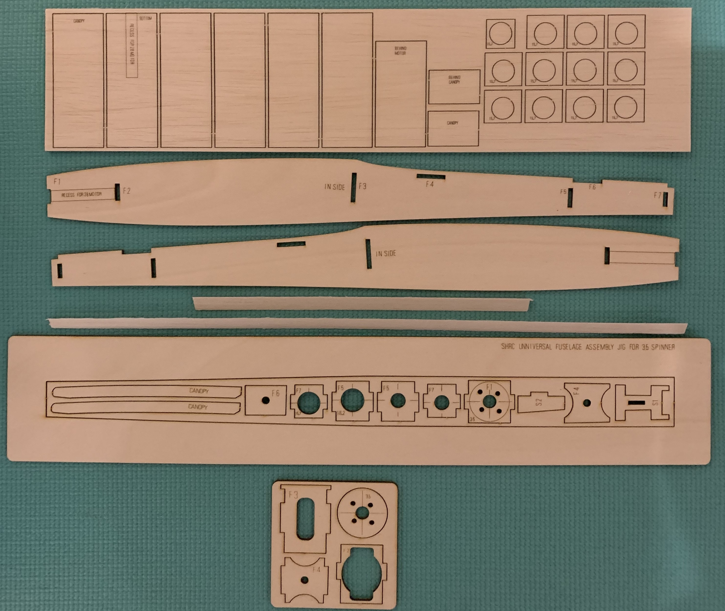 Miles High F5L Fuselage & Cross Tail only ~ Laser-cut parts