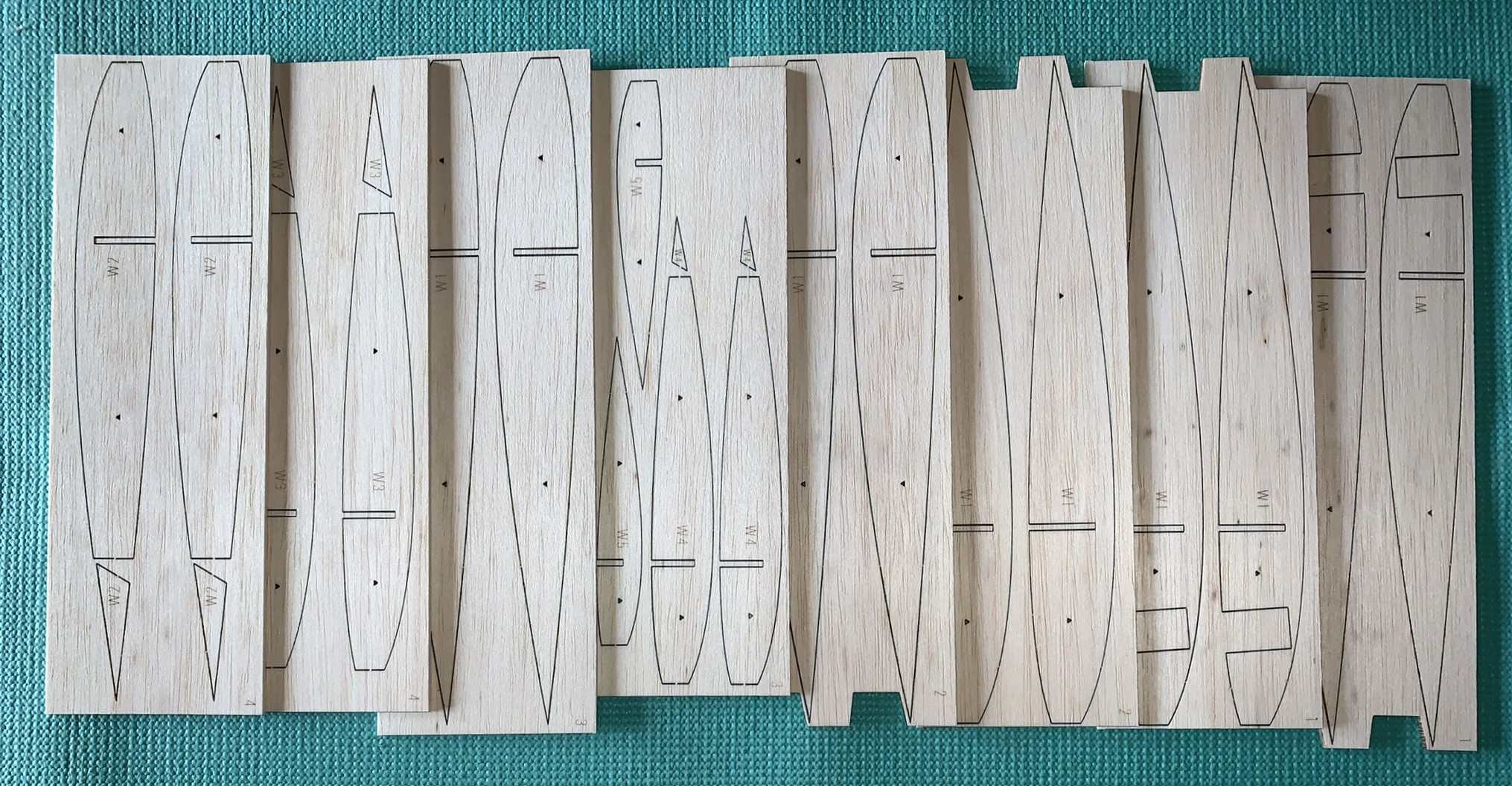 Piel Emeraude - 65" RC Sports Scale model - Laser-cut Balsa Rib Set