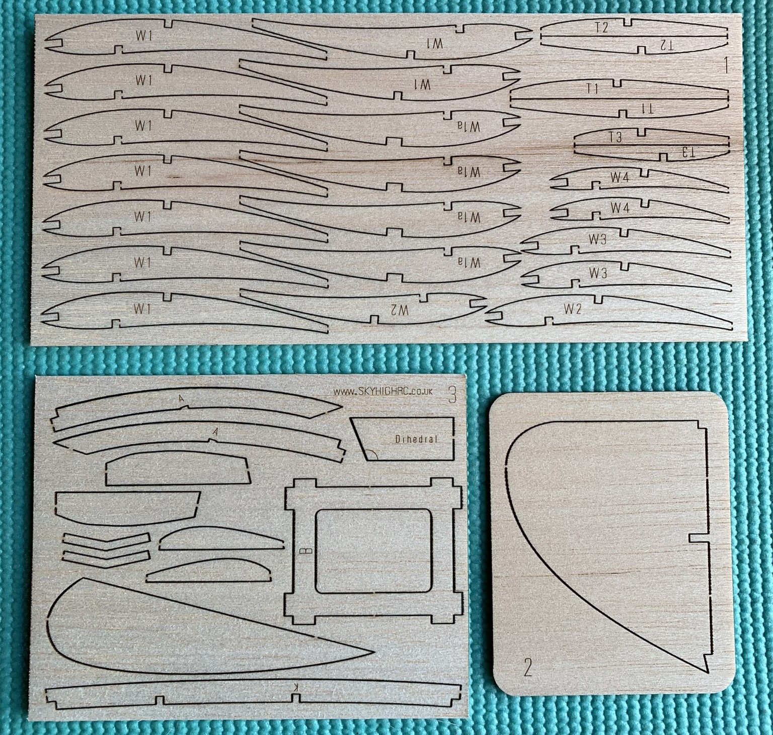 KK Dolphin ~ 30" Vintage Free-flight Model Glider ~ Laser-cut Balsa RIB SET