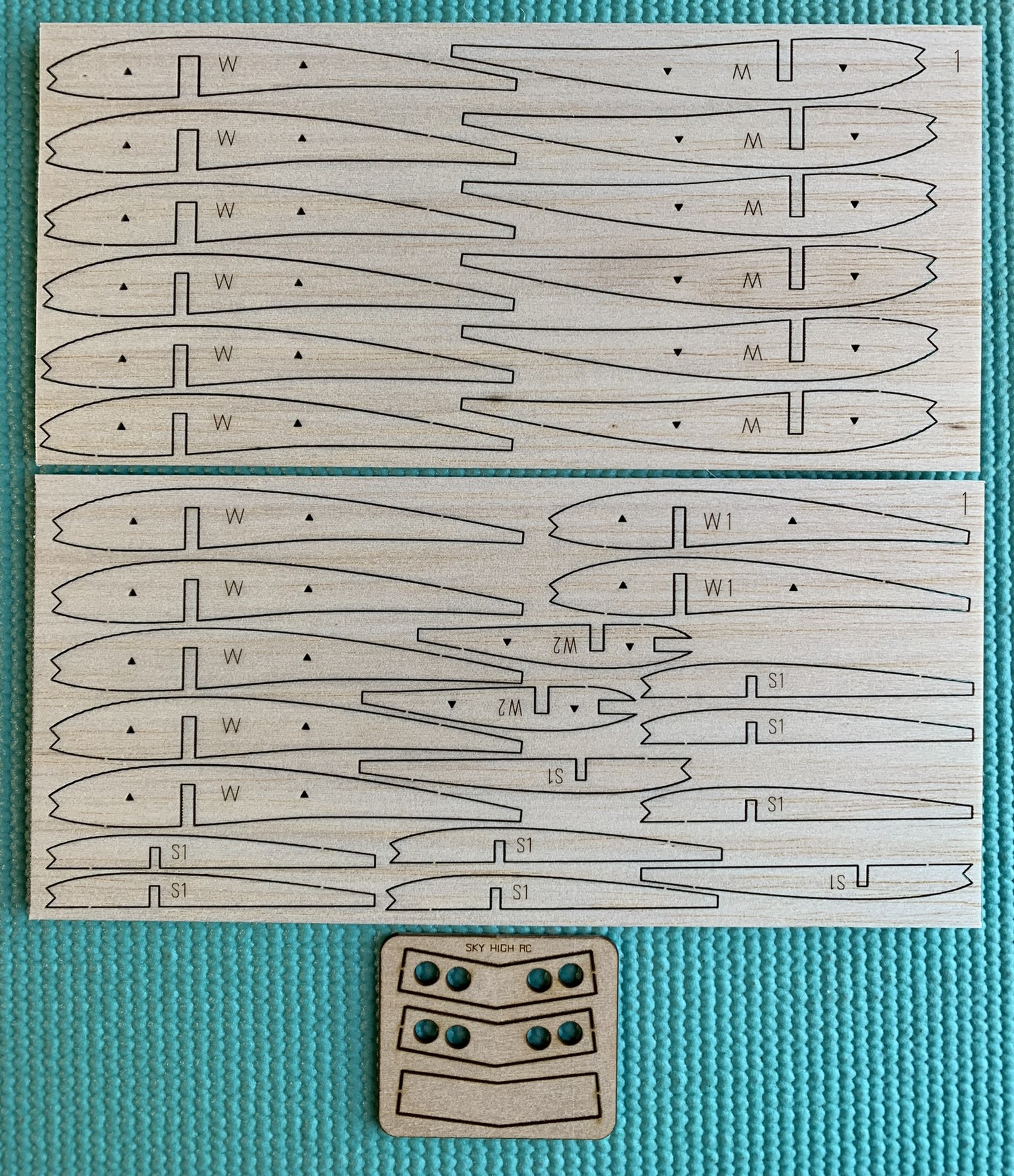 Gollywock ll ~ Vintage Rubber model ~ Laser-cut Balsa Rib Set