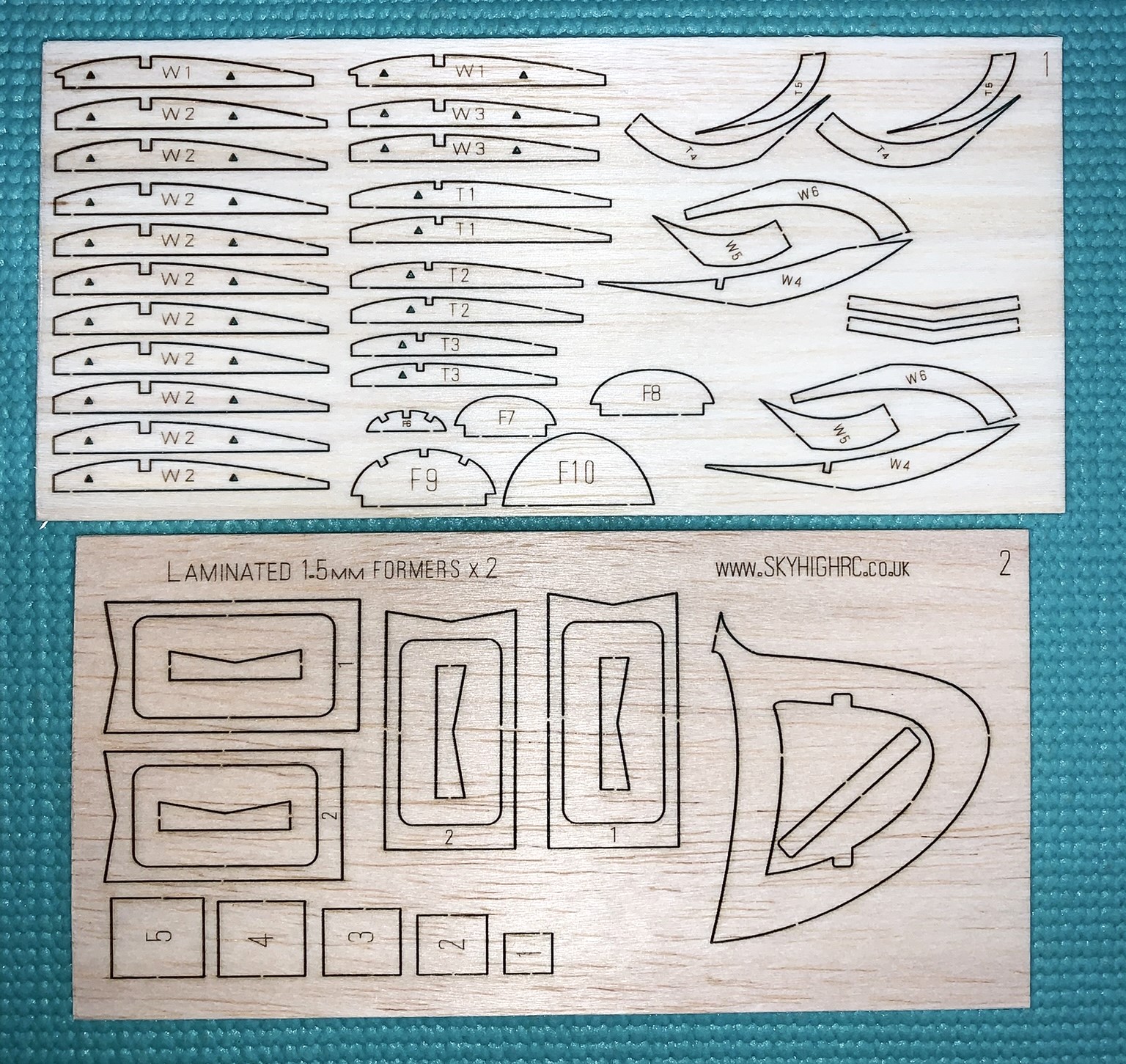 Keil Kraft Cub ~ 20" FF Glider / Jetex ~ Laser-cut Balsa Wing RIB & parts SET