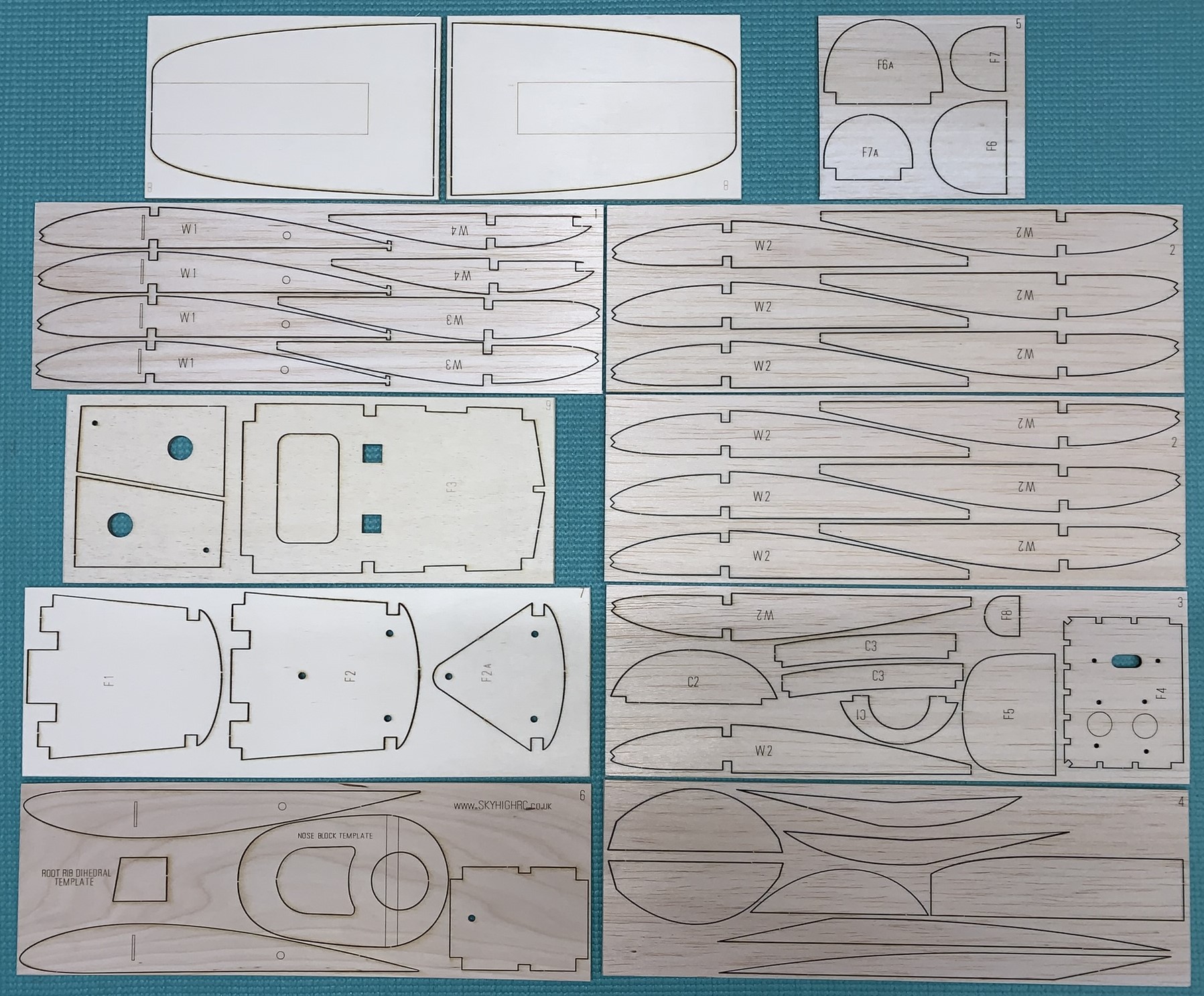 Black Magic ~ 60in 1956 RC Cabin Model ~ Laser-cut Balsa Wing RIB & Former SET