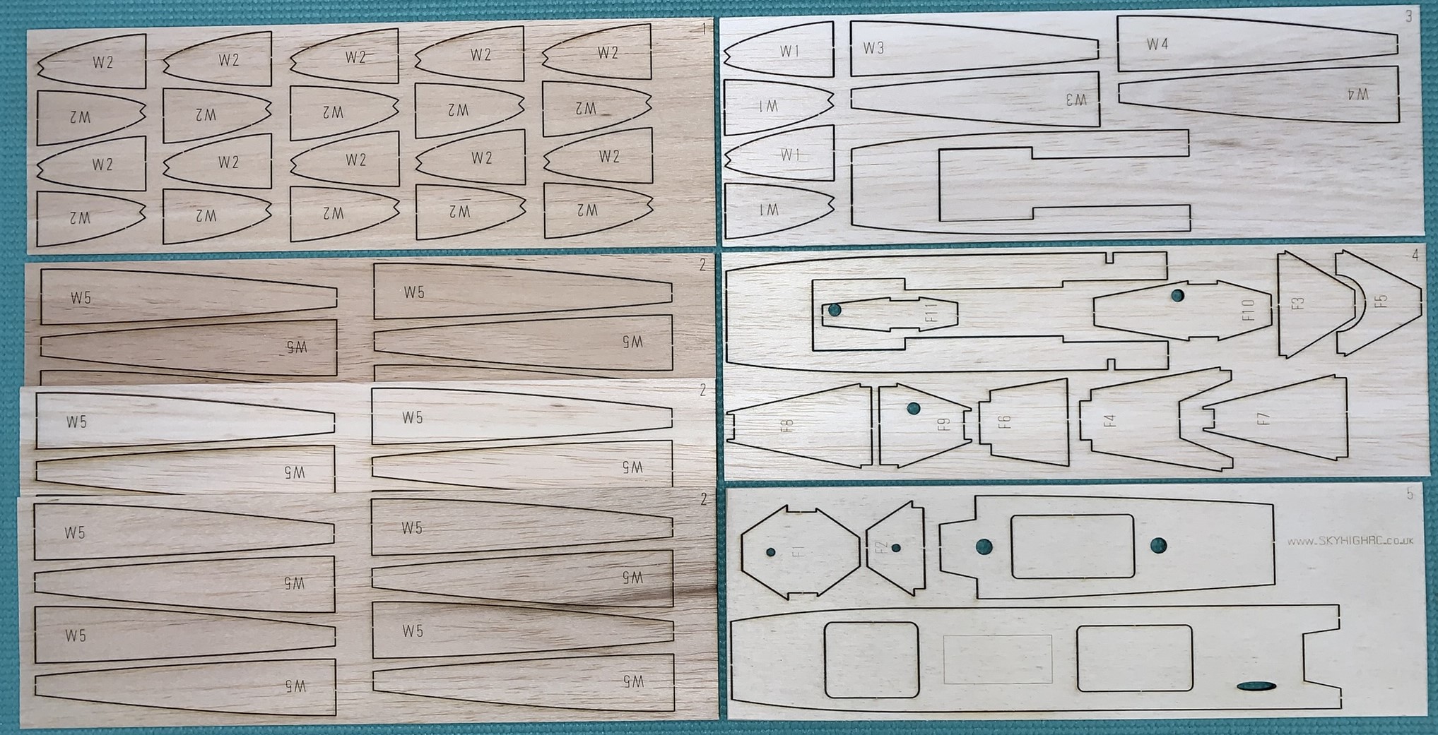 Baloney ~ 48" RC Slope Soarer ~ Laser-cut Balsa Wing RIB & Former SET
