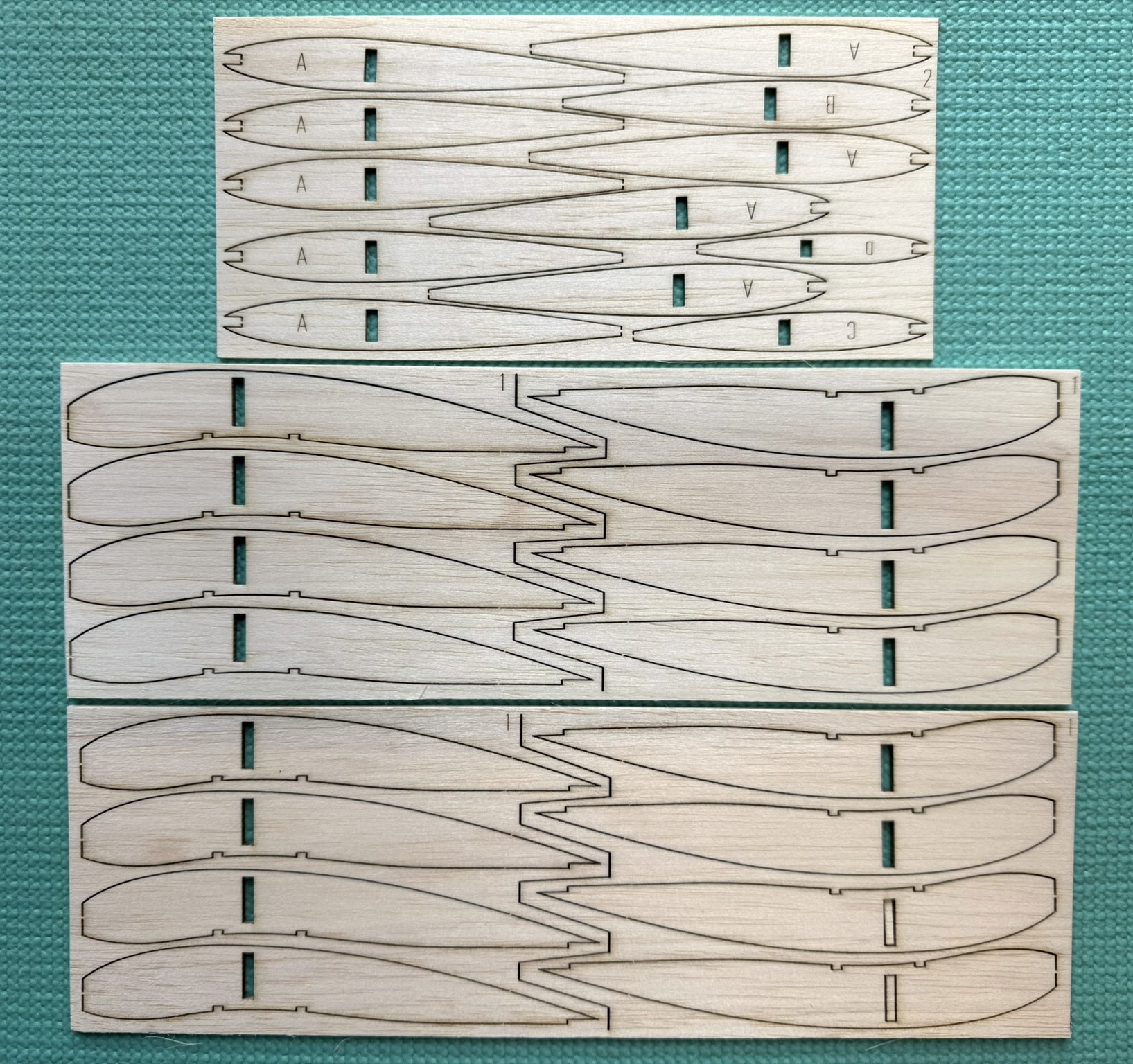 Wigdor Wasp ~ 40" Vintage Free Flight/RC Model ~ Laser-cut Balsa RIB SET only