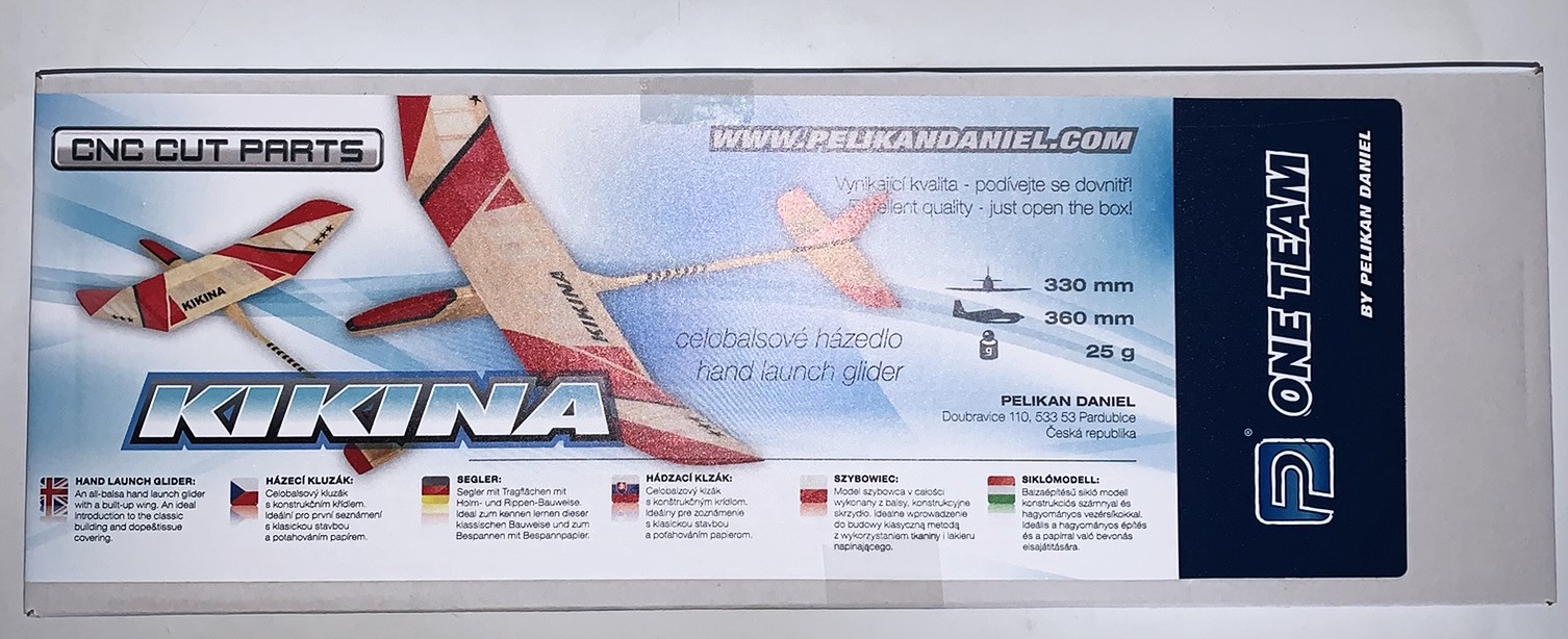 Kavan Kikina - Free flight Glider Kit - wing span 330mm