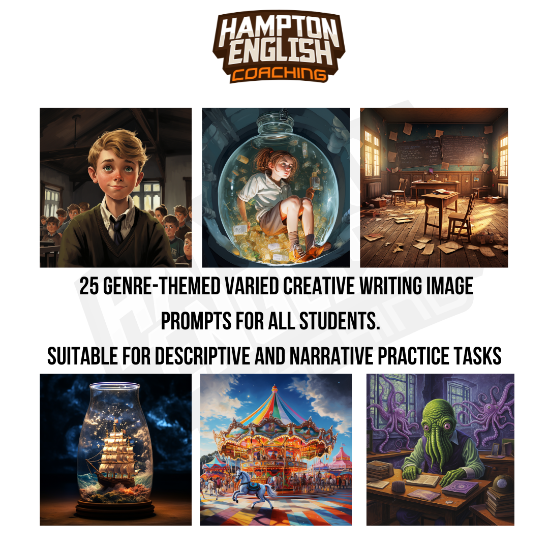  25 Genre-Varied Creative Writing Image Prompts To Inspire Their Stories And Descriptions. Ideal for Exam Prep Or Enrichment