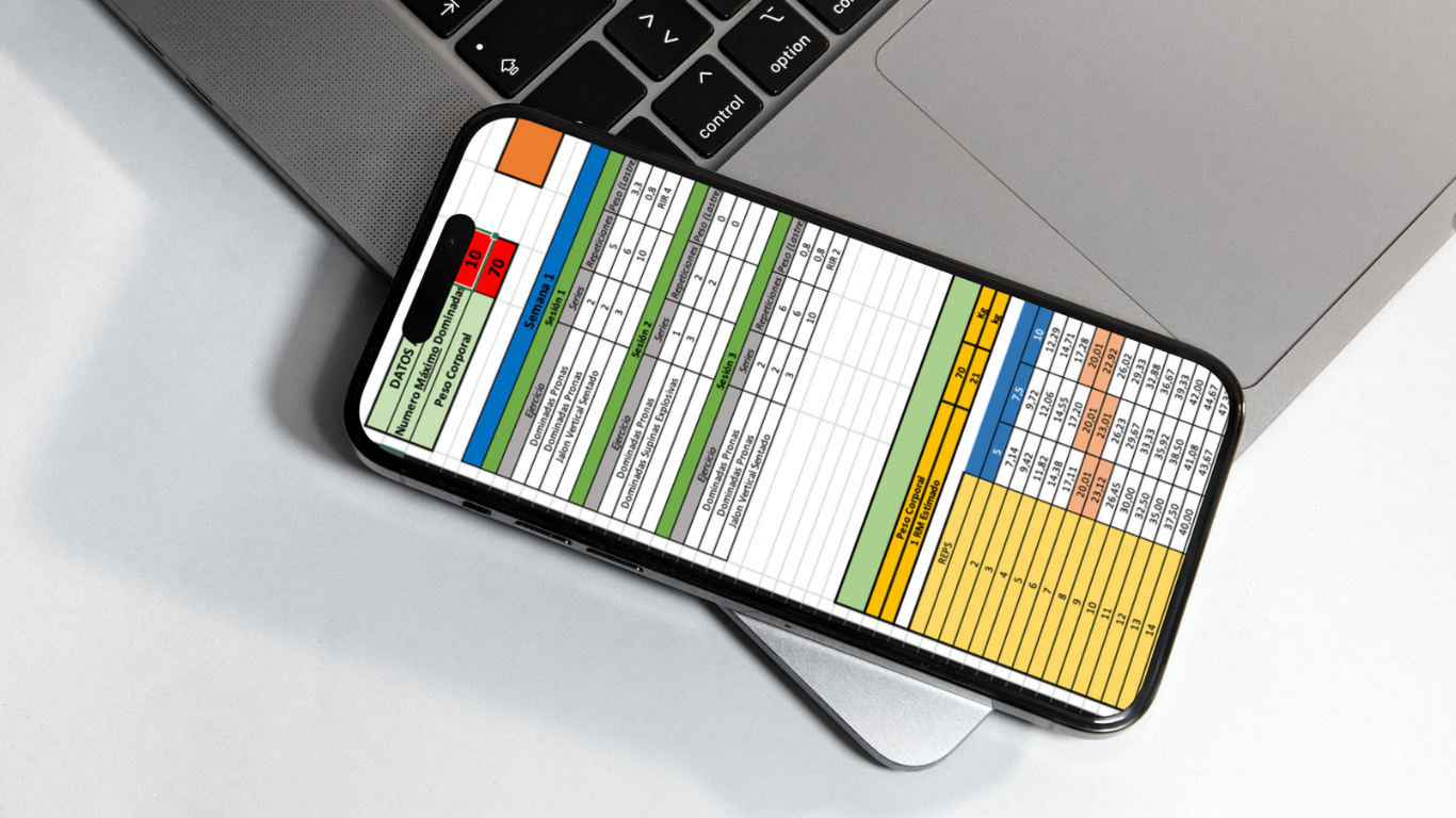 Excel Mesociclos Fuerza (Pull Ups, Bench Press, SQ & DL)