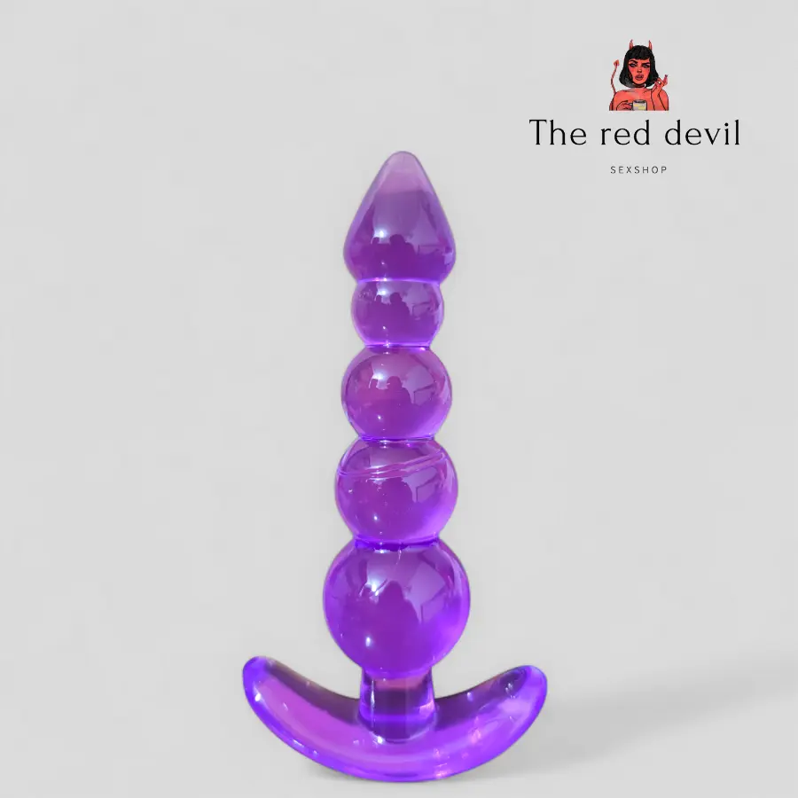 Plug anal silicona morada talla S