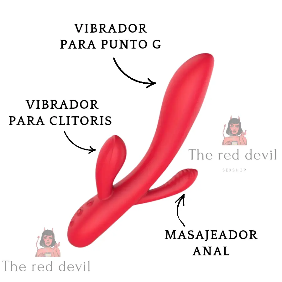 Vibrador triple estimulación 