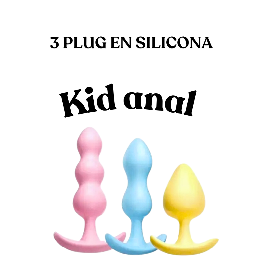 Set de 3 plugs de silicona