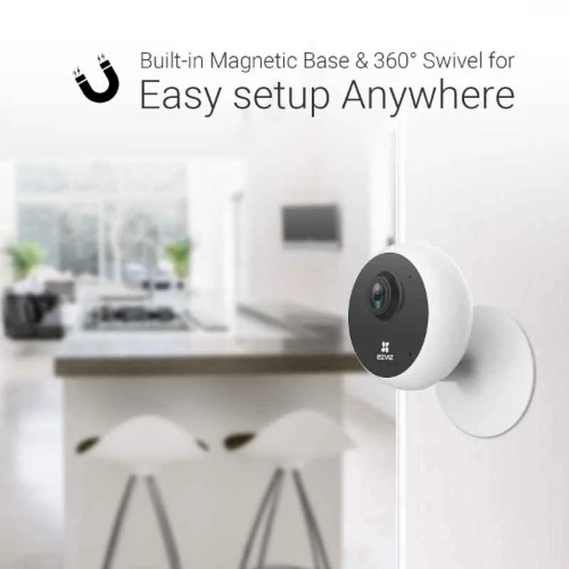 EZVIZ C1C Full HD 1080P 2MP White Wi-Fi Smart Vision Indoor CCTV Camera with 2 Way Talk, Night Vision & MicroSD Card Slot Upto 256GB by Hikvision, CS-C1C-D0-1D2WFR 4.7  (10 Reviews)