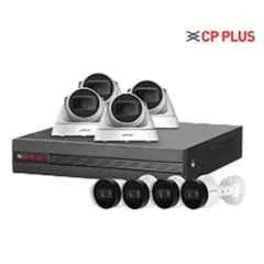 CP Plus 5MP HD CCTV 4 Pcs Bullet, 4 Pcs Dome Camera & 8CH DVR Combo Kit with All Accessories