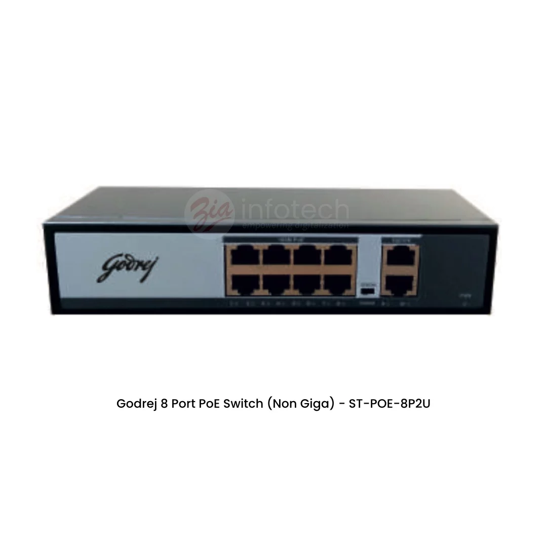 Godrej 8 Port PoE Switch (Non Giga) – ST-POE-8P2U