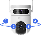 H9c Dual  3K & 3K   Dual-Lens Pan & Tilt Wi-Fi Camera