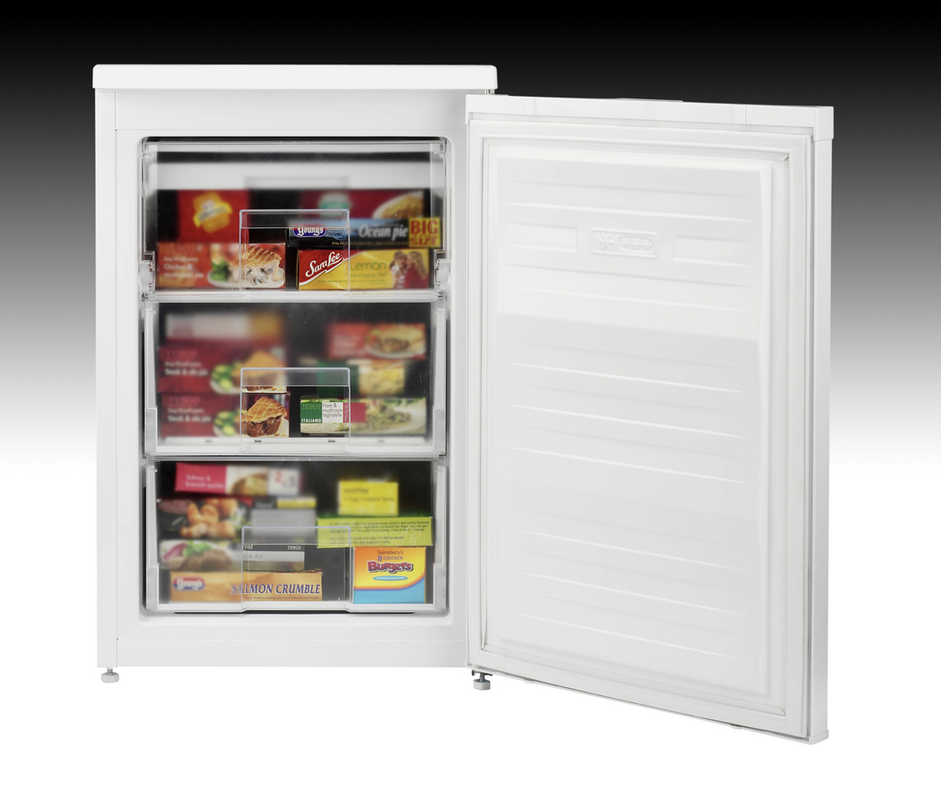 Beko UFF584APW Freestanding Frost Free Undercounter Freezer with Freezer Guard 