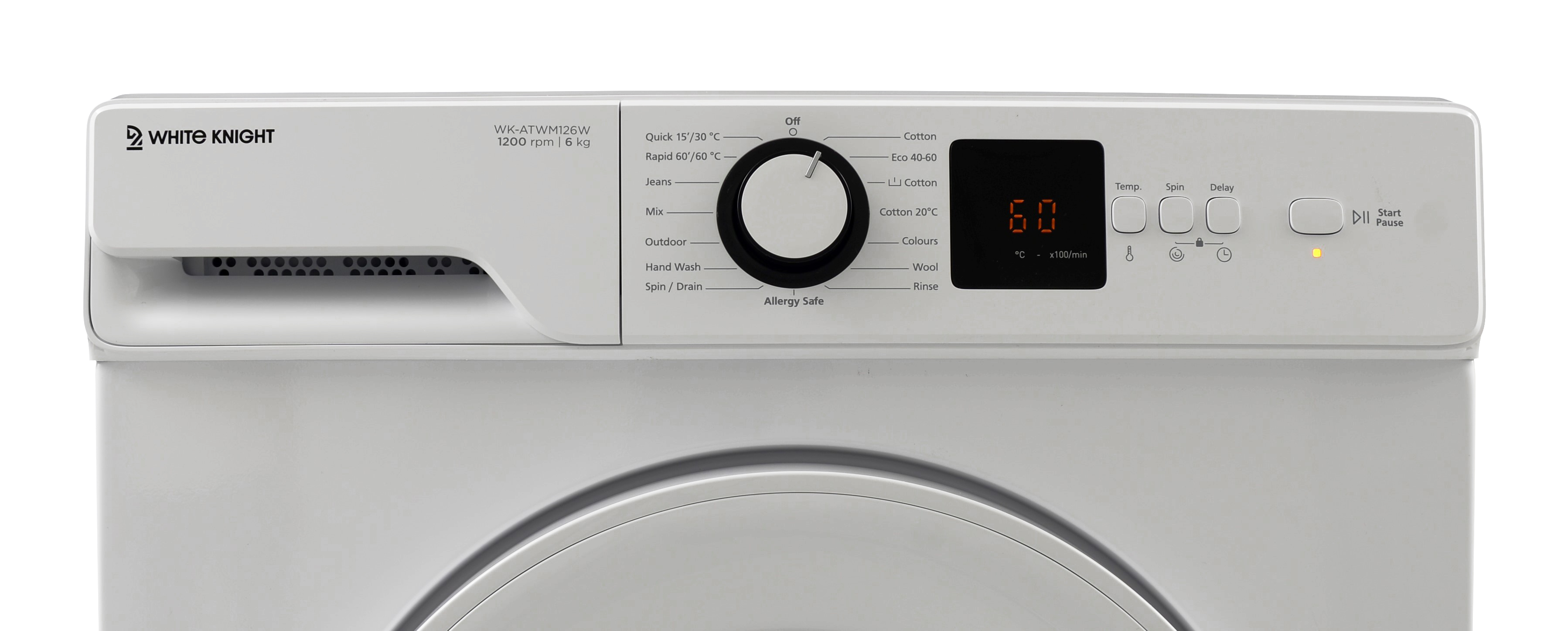 White Knight WK-ATWM126W 6Kg Washing Machine – White