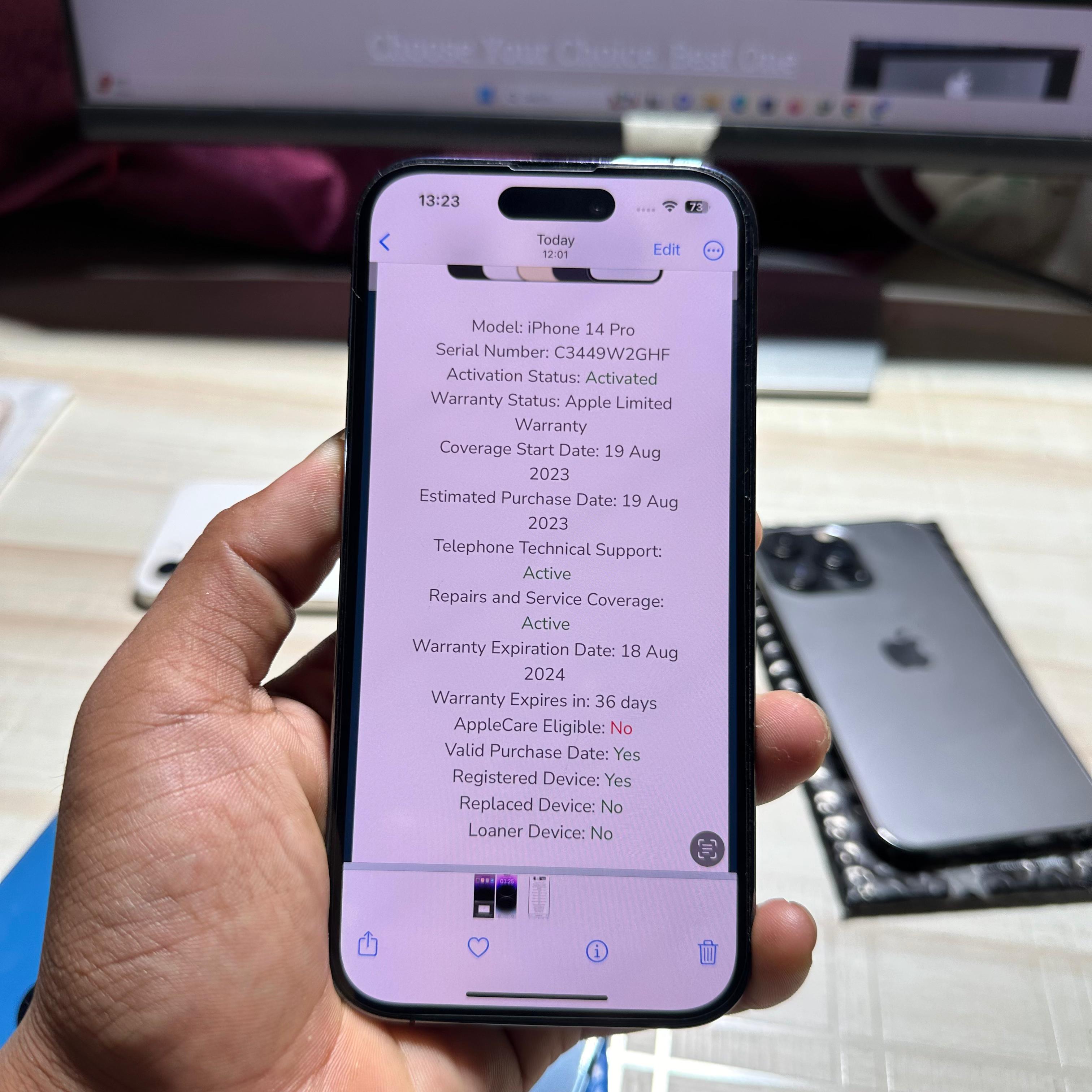 Iphone 14 Pro genuine Warranty 92%