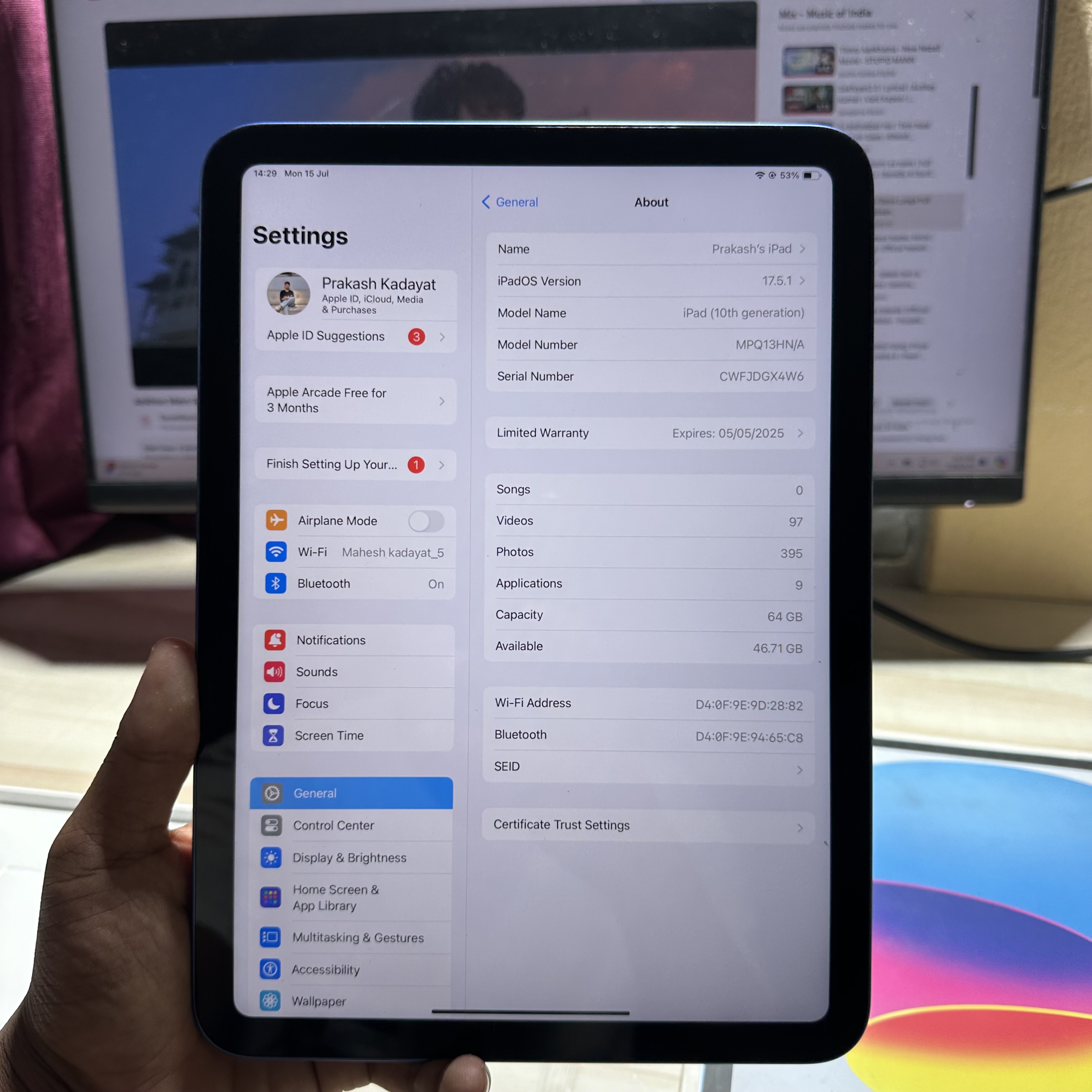 iPad 10th Gen - 64Gb 3 Months Used Only - Dashain Offer Full Genuine Set ( Iphone In Nepal )