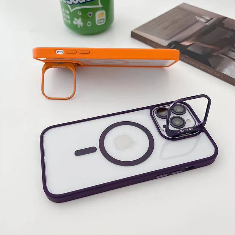 iPhone 14 Pro Max -All Models Camera Lens Stand Transparency MagSafe Phone Case