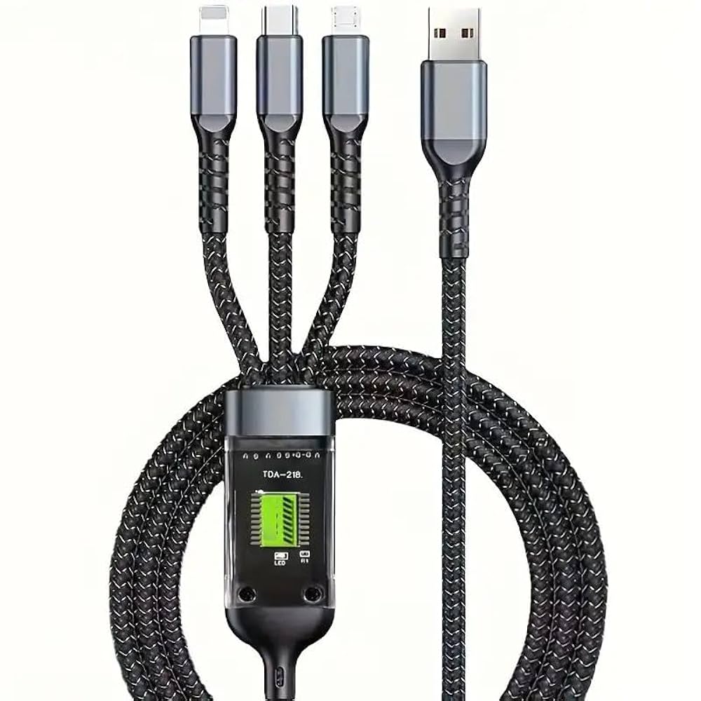 3 in 1 100W Fast Charging Data Cable Automatic Switch Off System