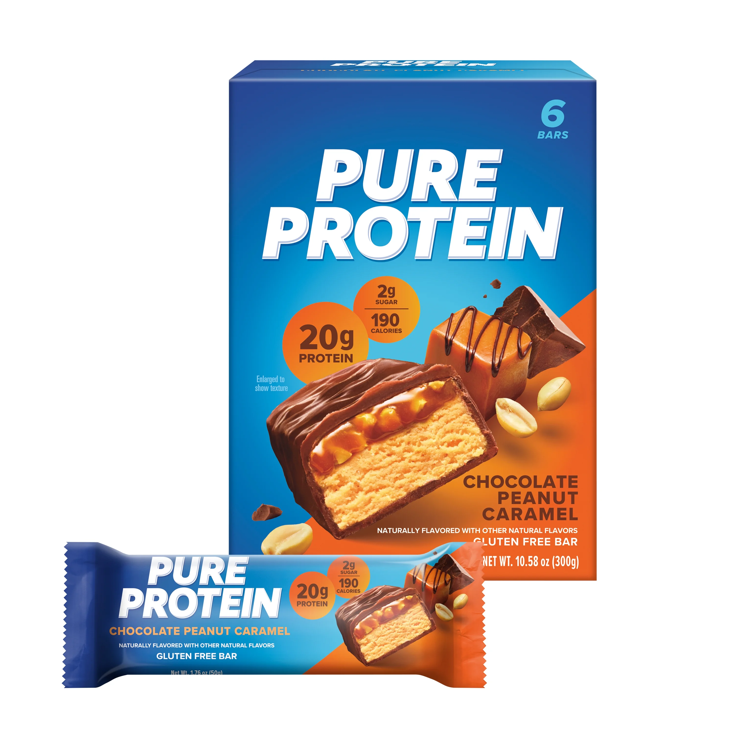 Pure Protein Chocolate Peanut Caramel Bars