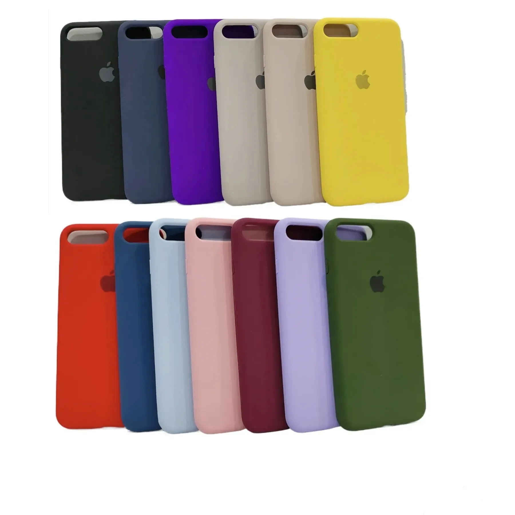 Apple iPhone 7 Plus / 7+ / iPhone 8 Plus / 8+ (Same Size) Liquid Silicone Soft Cover Case | Microfiber Inside