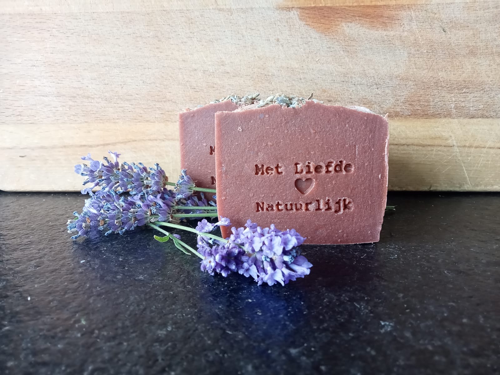 Franse rode klei-Lavendel zeep