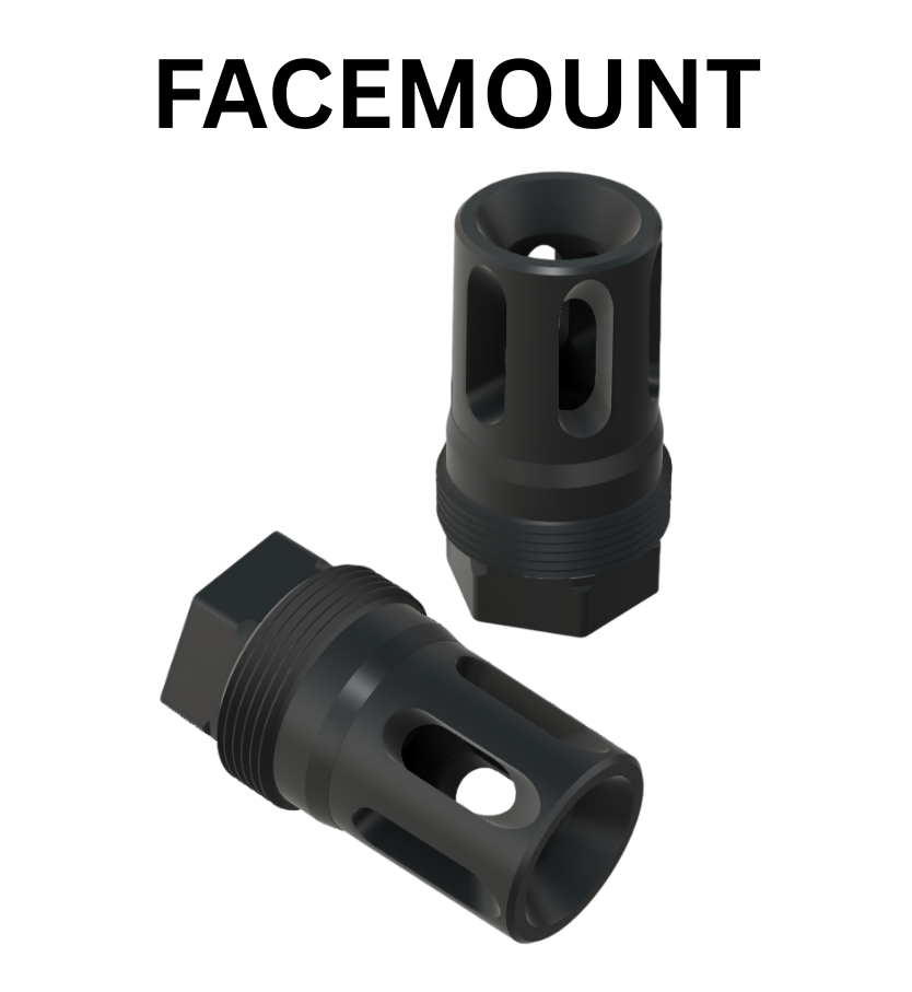 Facemount - Compact Flash Hider (1/2-28) Plan-B Suppressor Mount
