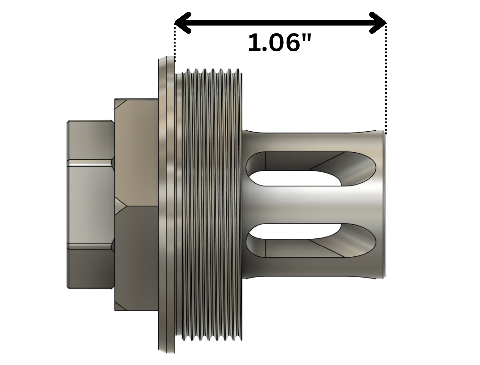 Facemount - Compact Flash Hider (1/2-28) Plan-B Suppressor Mount