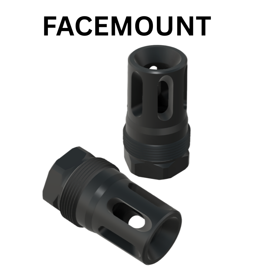 Facemount - Compact Flash Hider (M14x1 LH) Plan-B Suppressor Mount