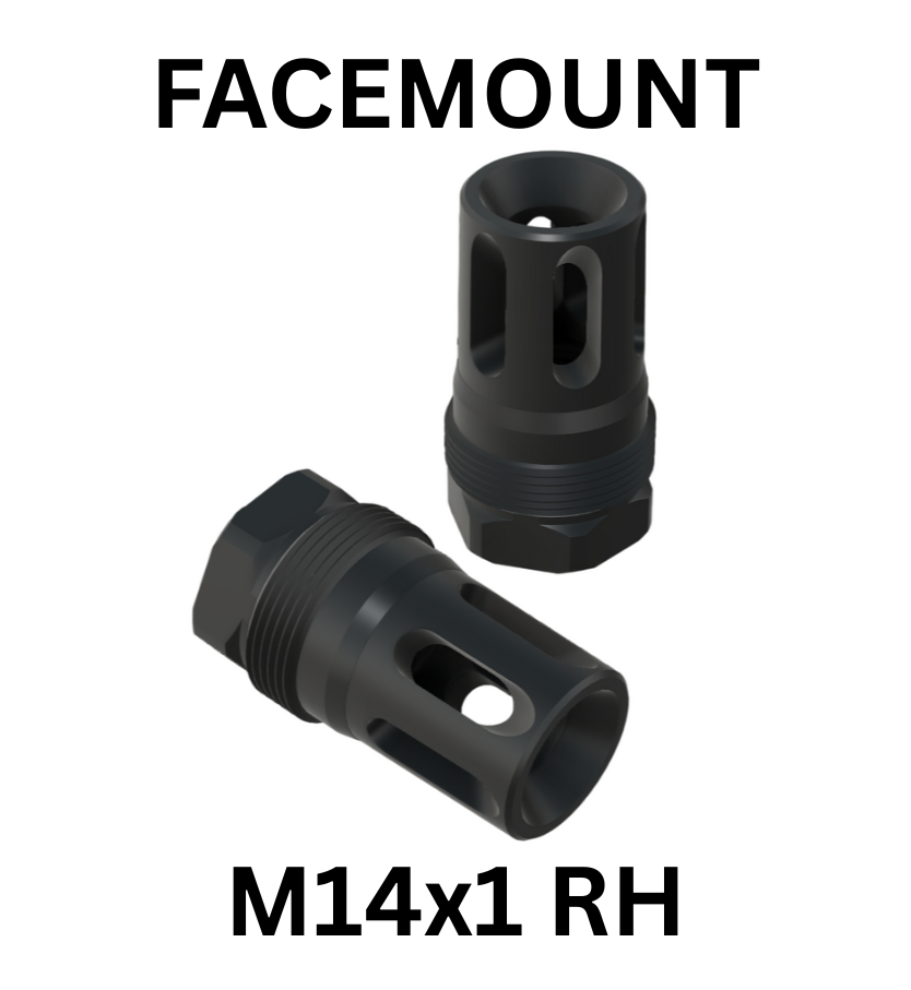 Facemount - Compact Flash Hider (M14x1 RH) Plan-B Suppressor Mount