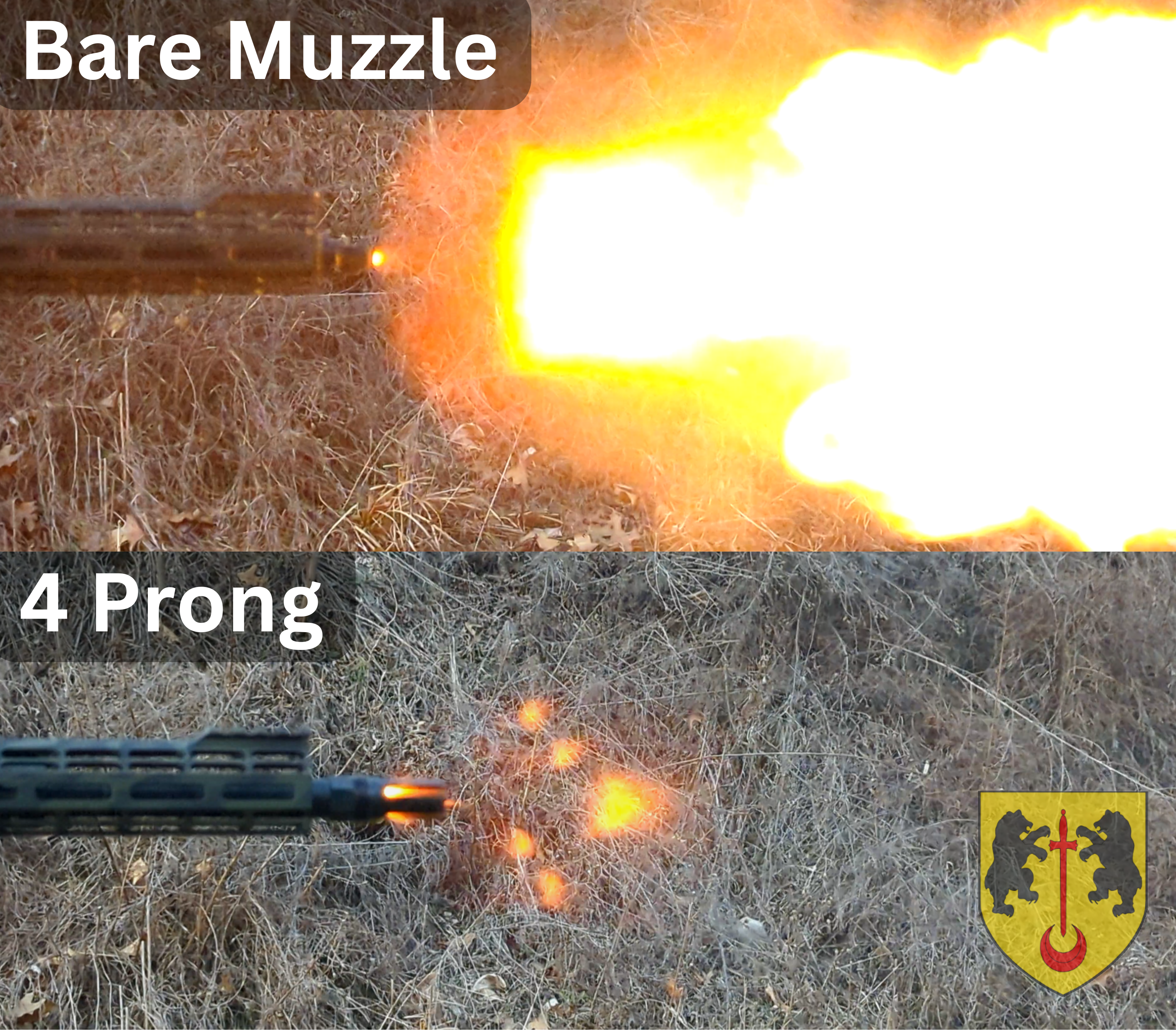 4-Prong Flash Hider (1/2-28) Plan-B Suppressor Mount