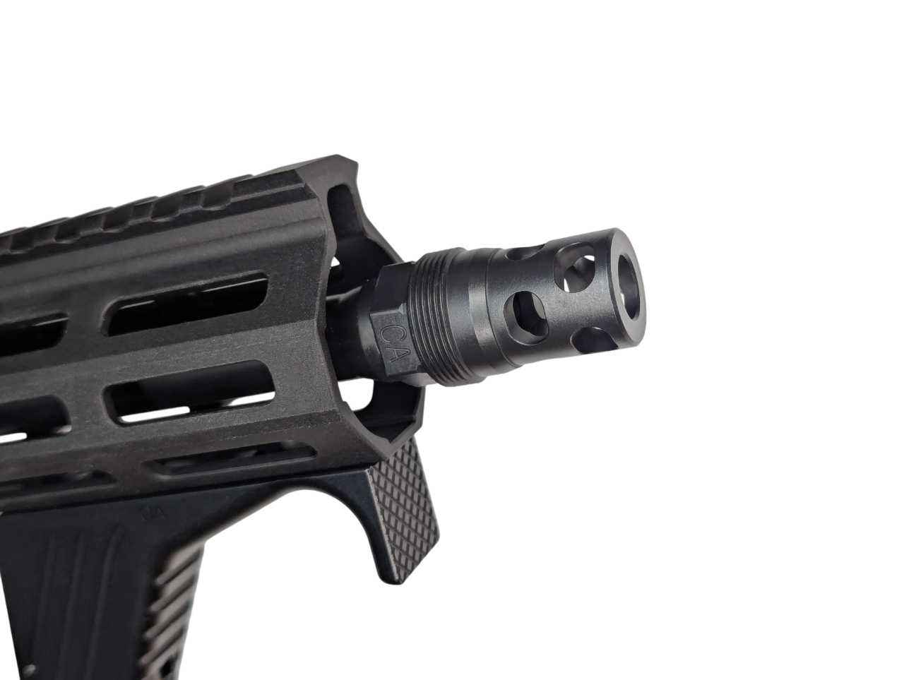 Compact Muzzle Brake (1/2-28, 9mm bore) Plan-B Suppressor Mount