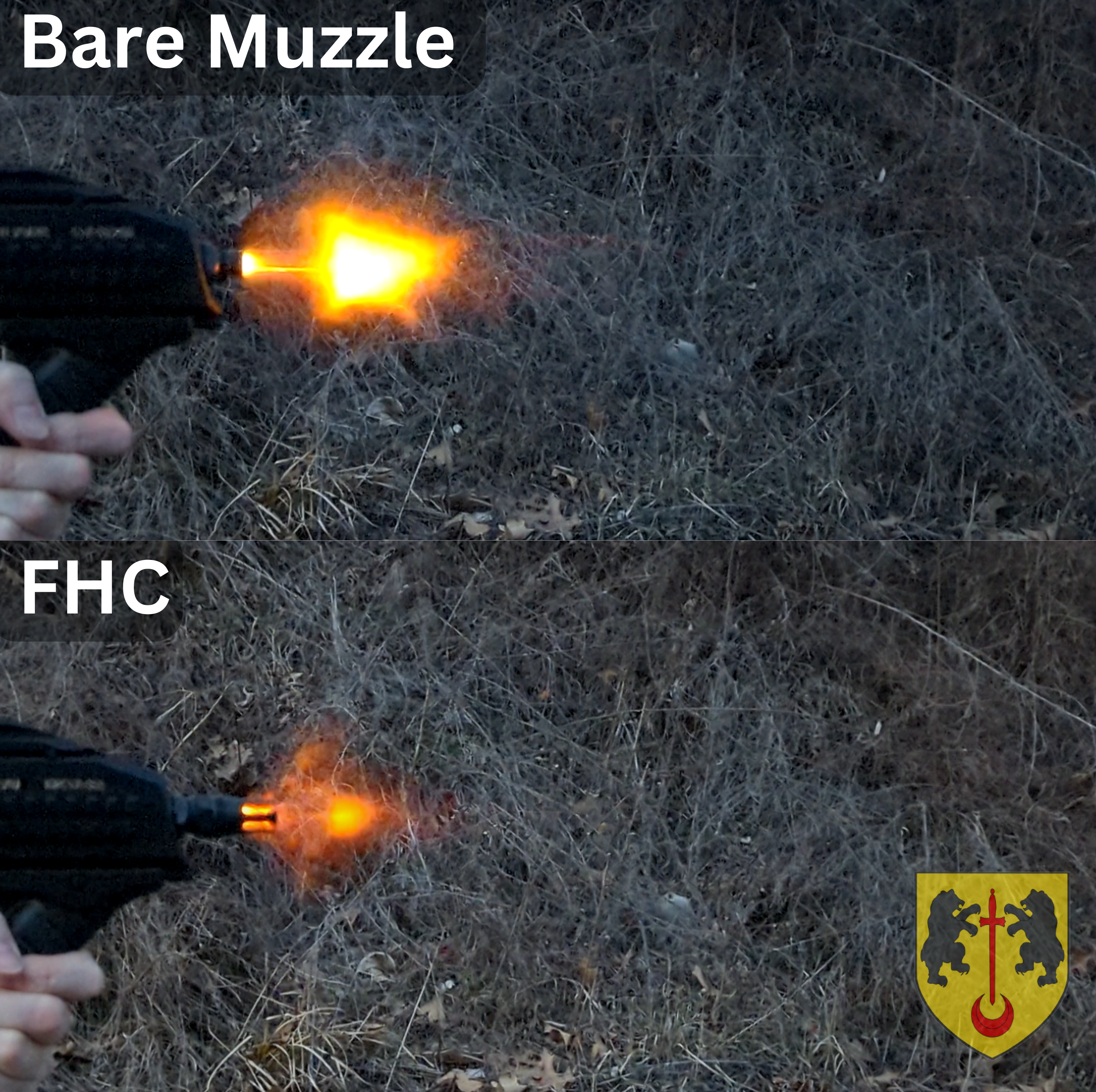Facemount - Compact Flash Hider (M14x1 RH) Plan-B Suppressor Mount