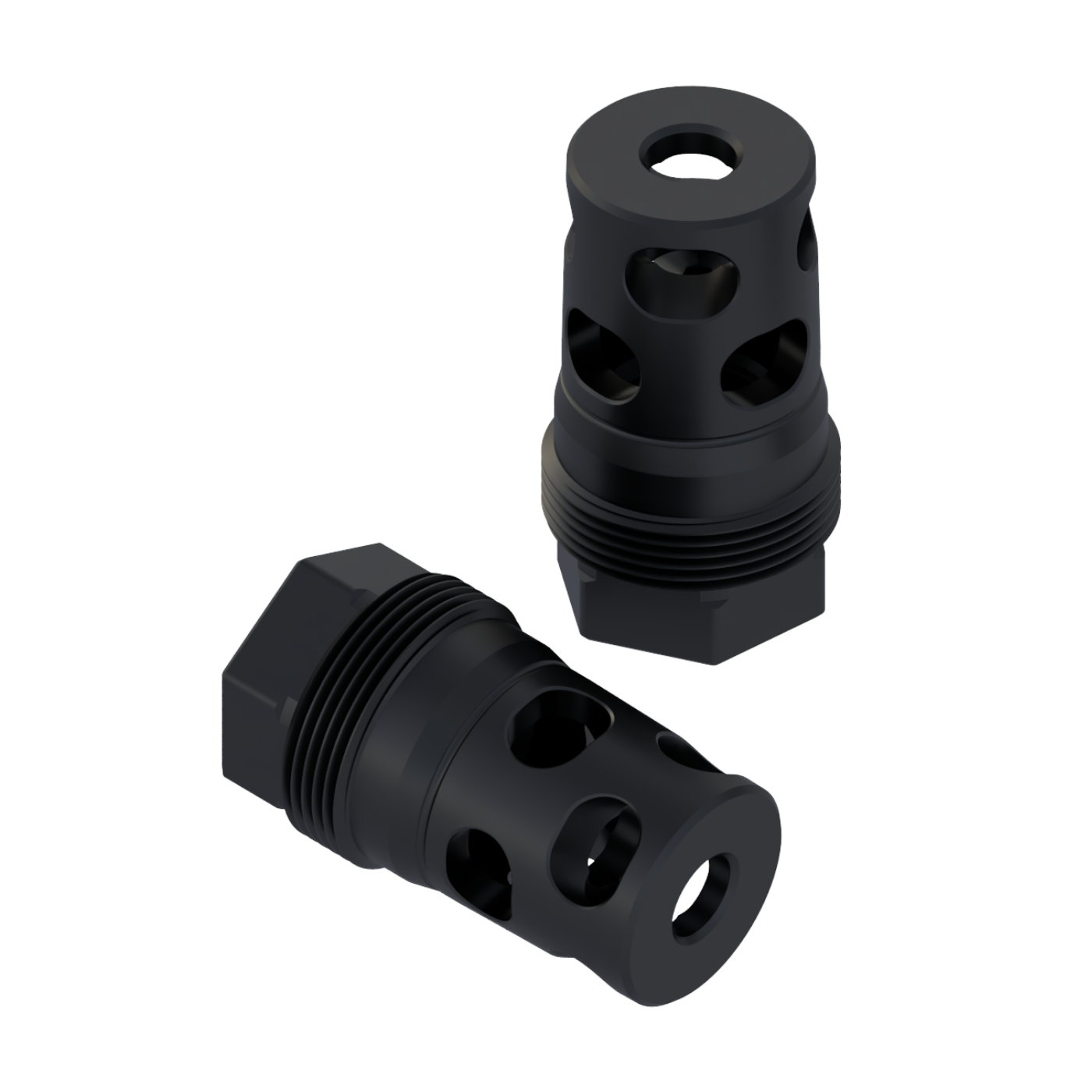 Compact Muzzle Brake (1/2-28, 5.56 bore) Plan-B Suppressor Mount