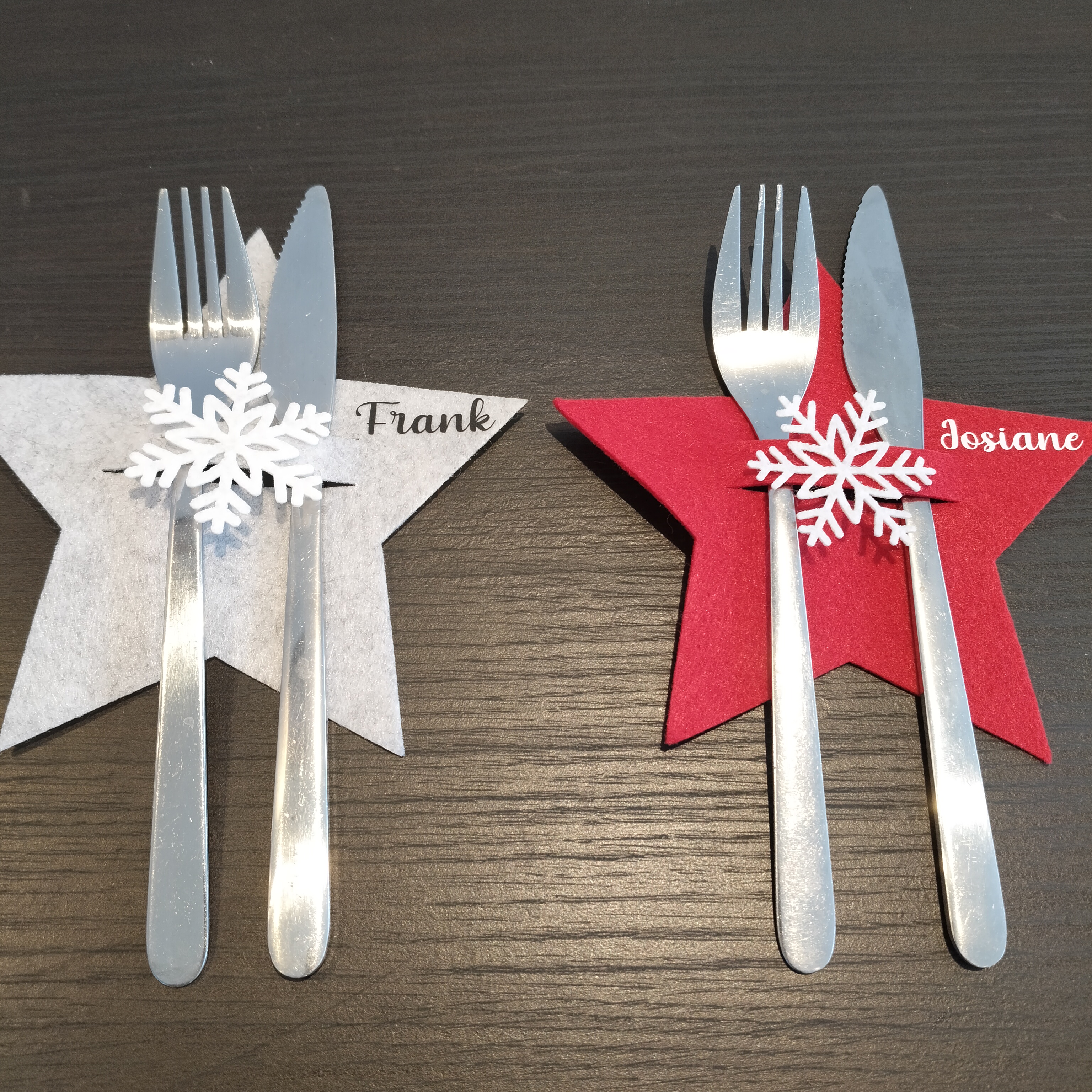 Bestekset met stervormige houder