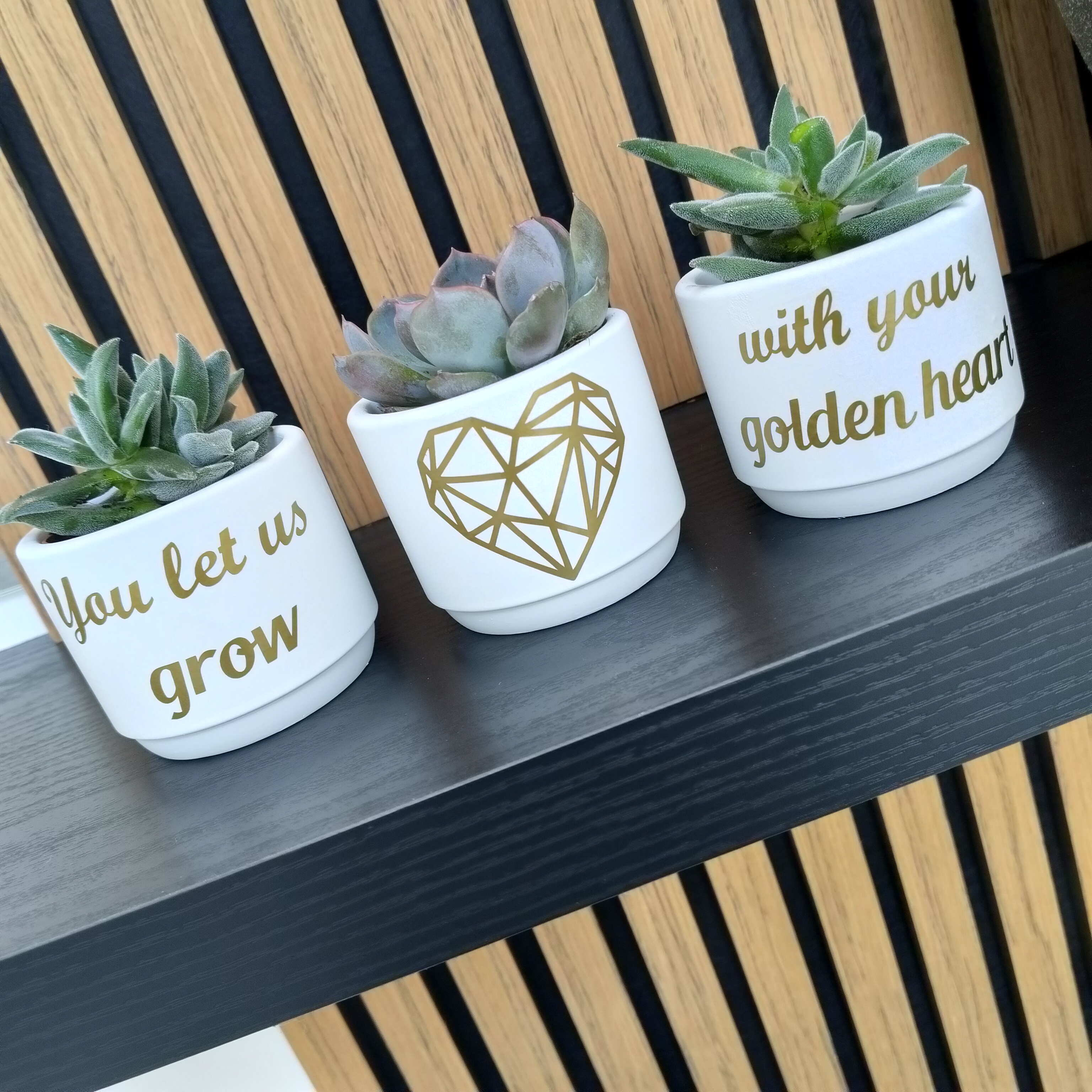 Bloempotjes met tekst of foto