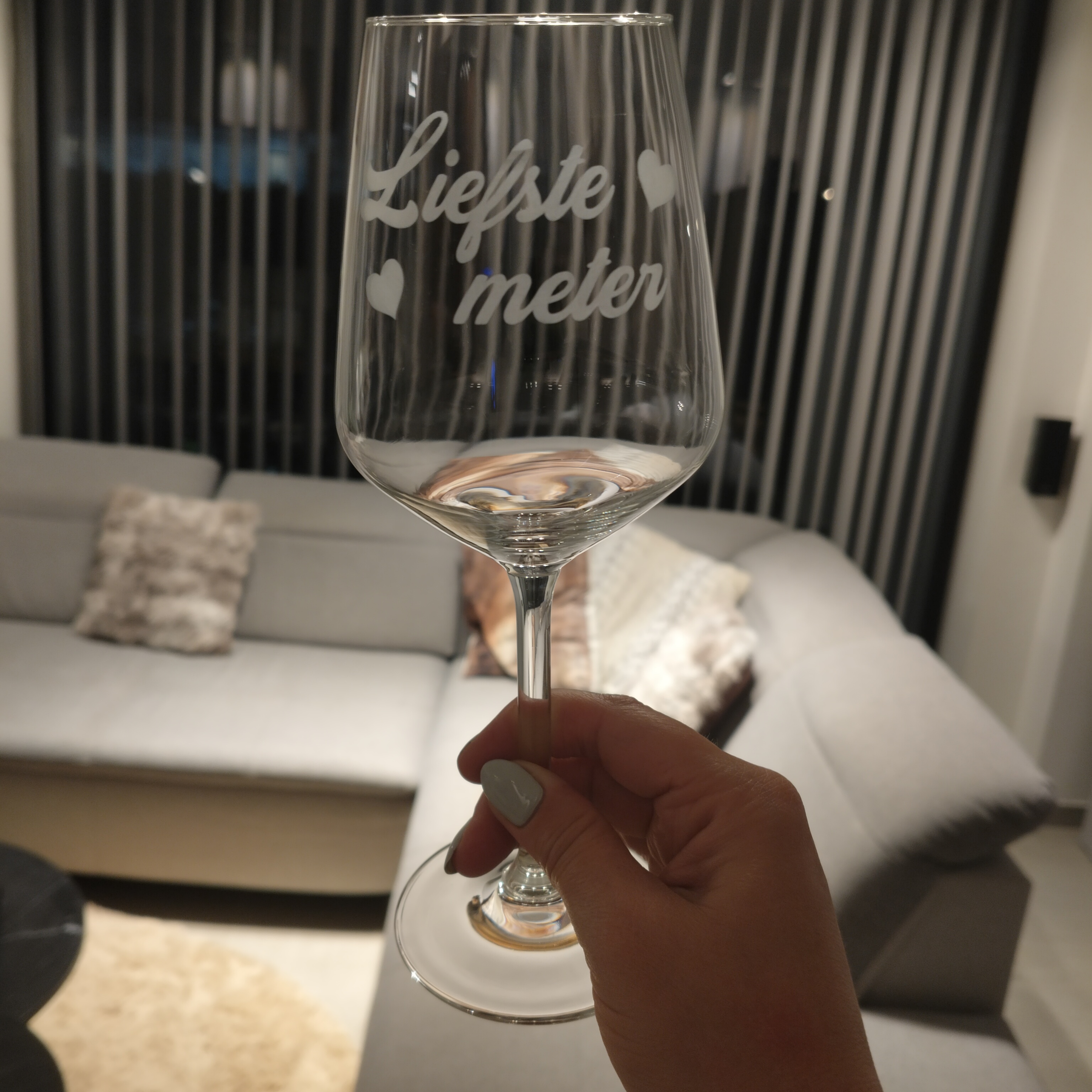 Wijnglas "Liefste meter"