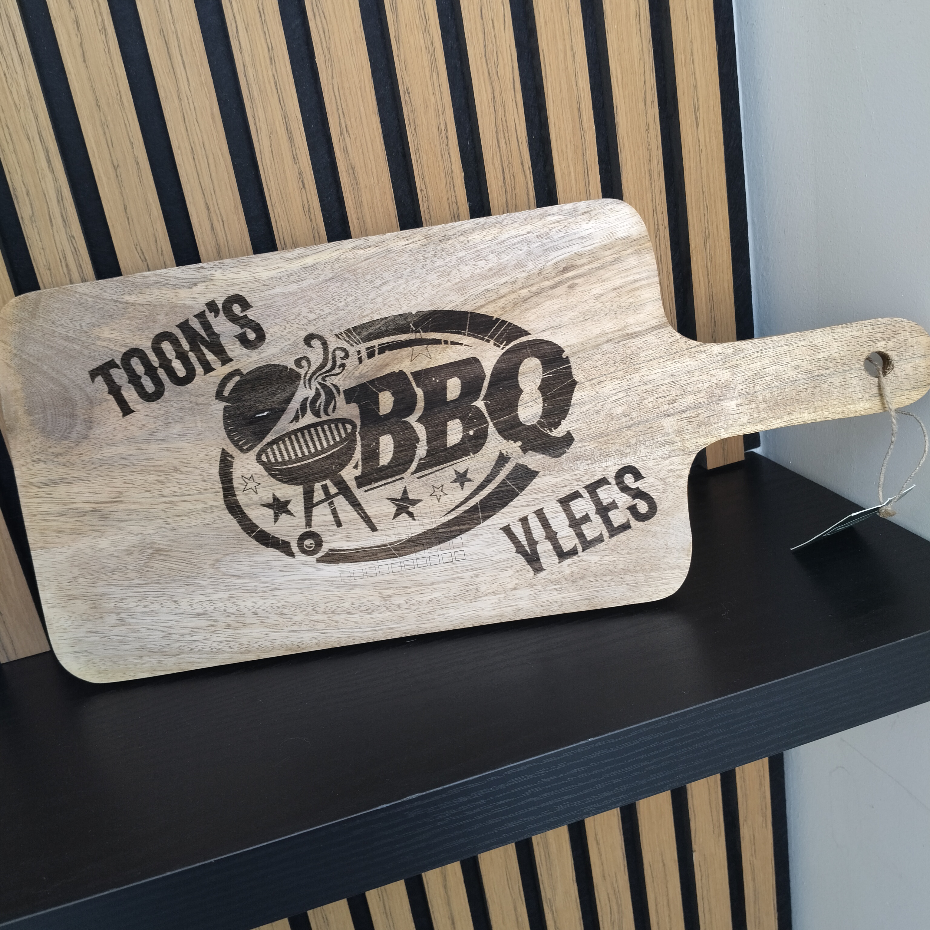 Houten snijplank met lasergravure