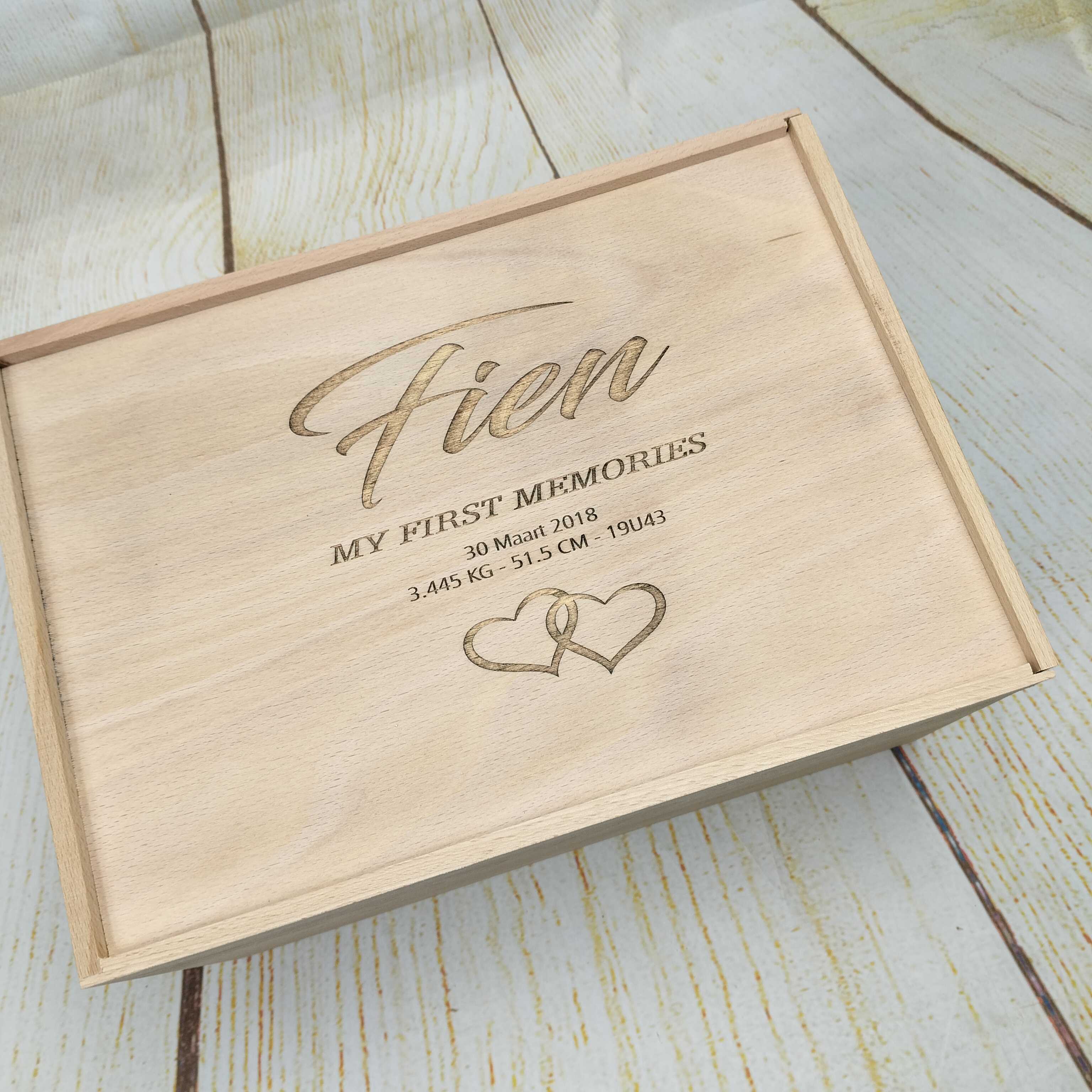 Memorybox met schuifdeksel