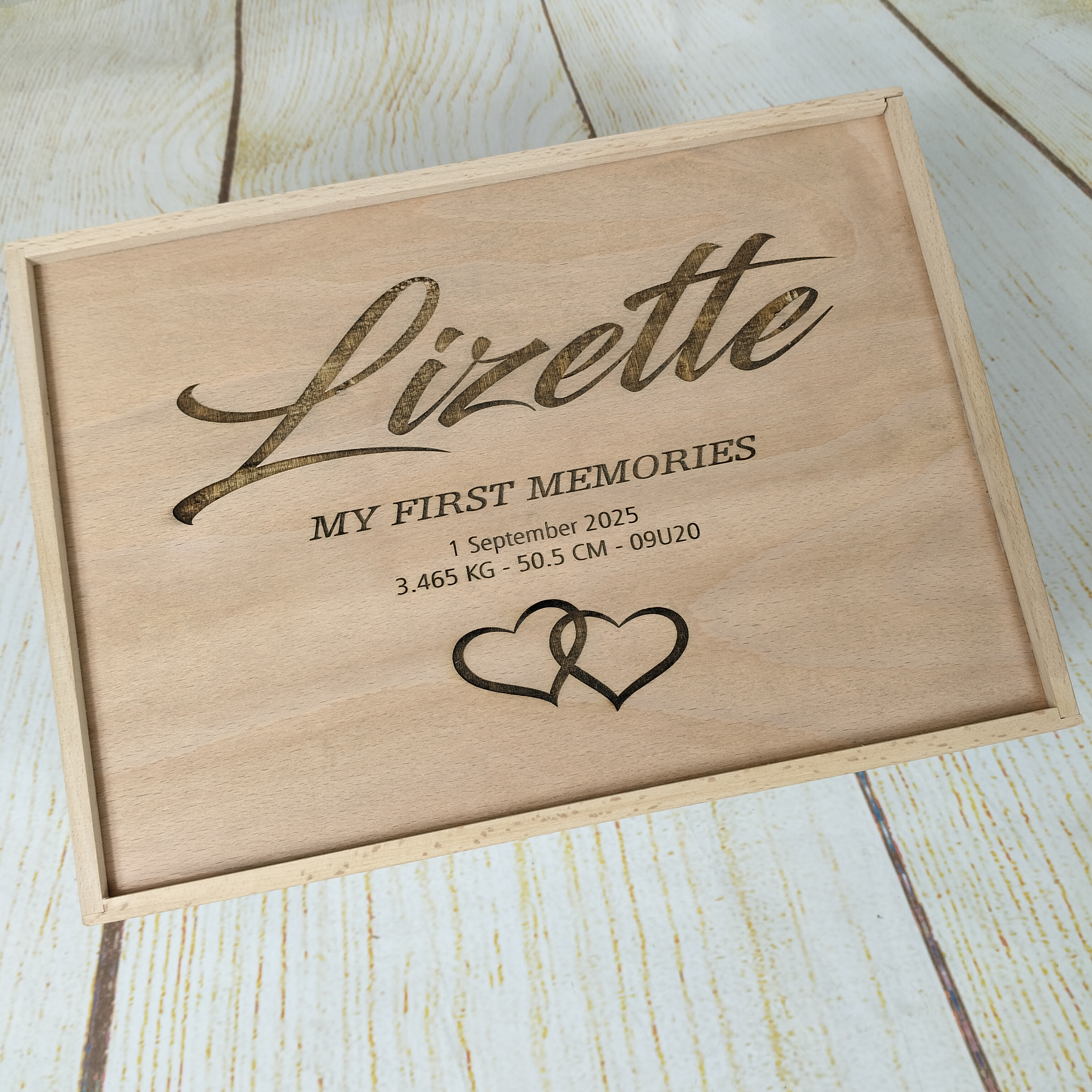 Memorybox met schuifdeksel