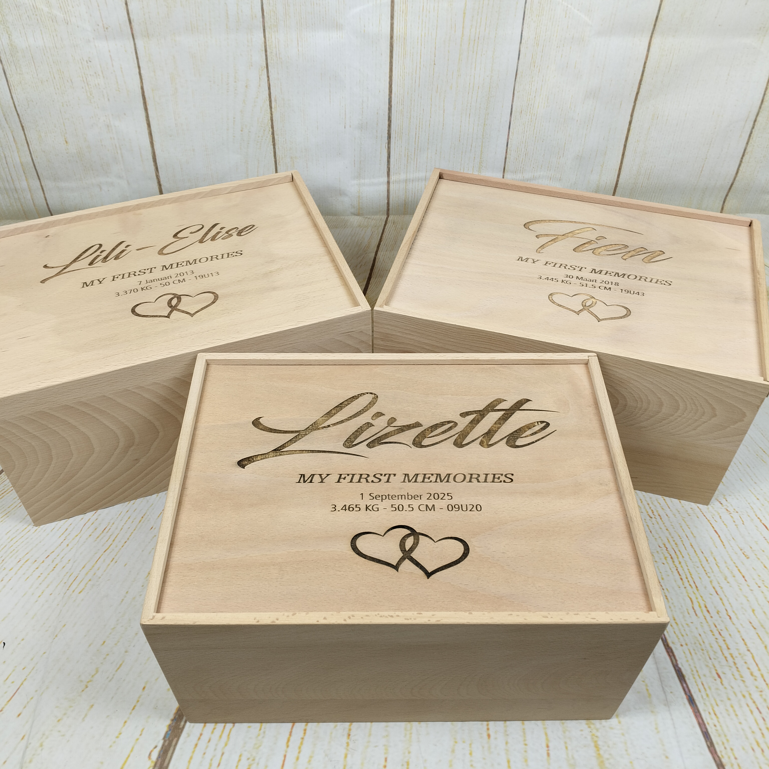 Memorybox met schuifdeksel