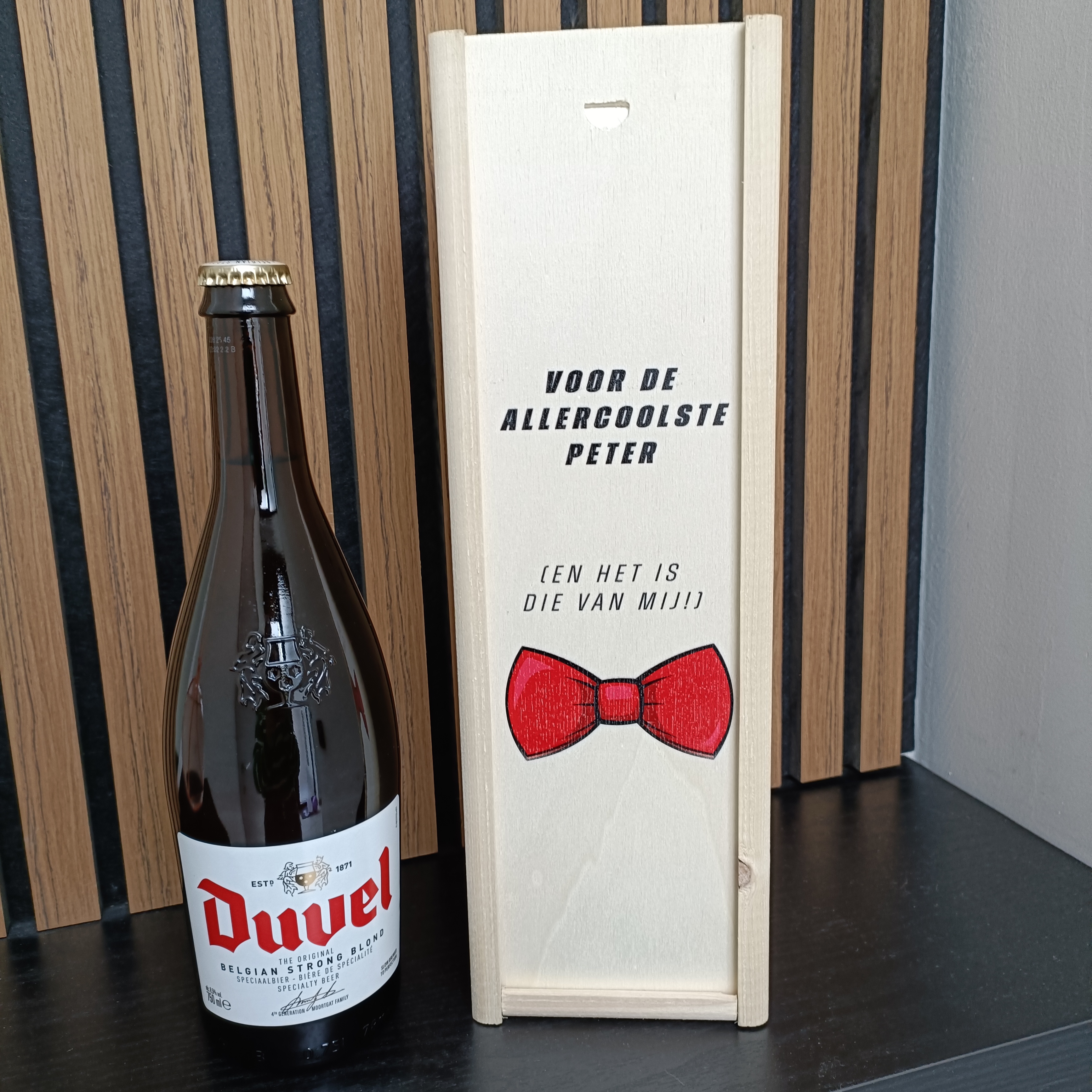 Wijnkist met lasergravure