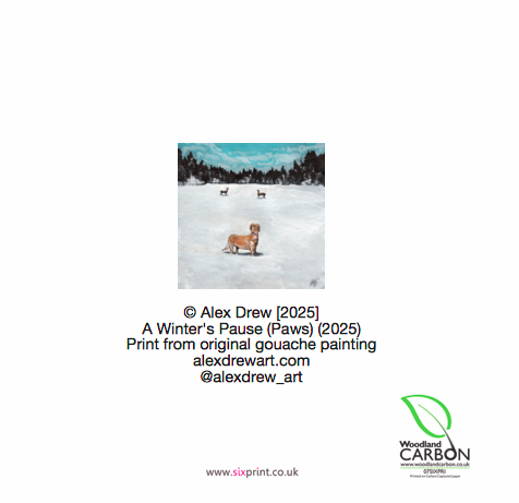 A Winter's Pause (Paws), Single Christmas Card