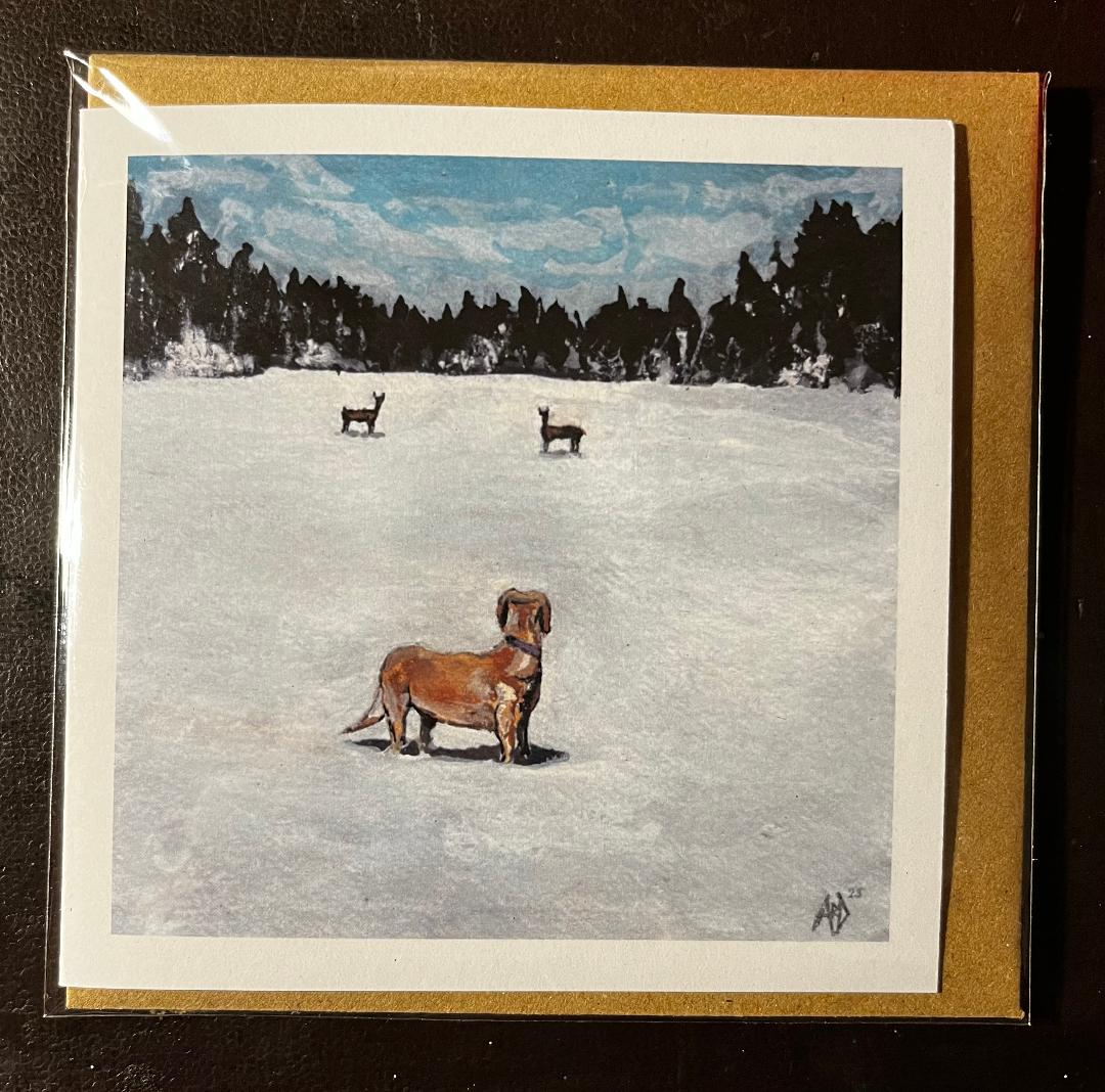 A Winter's Pause (Paws), Single Christmas Card